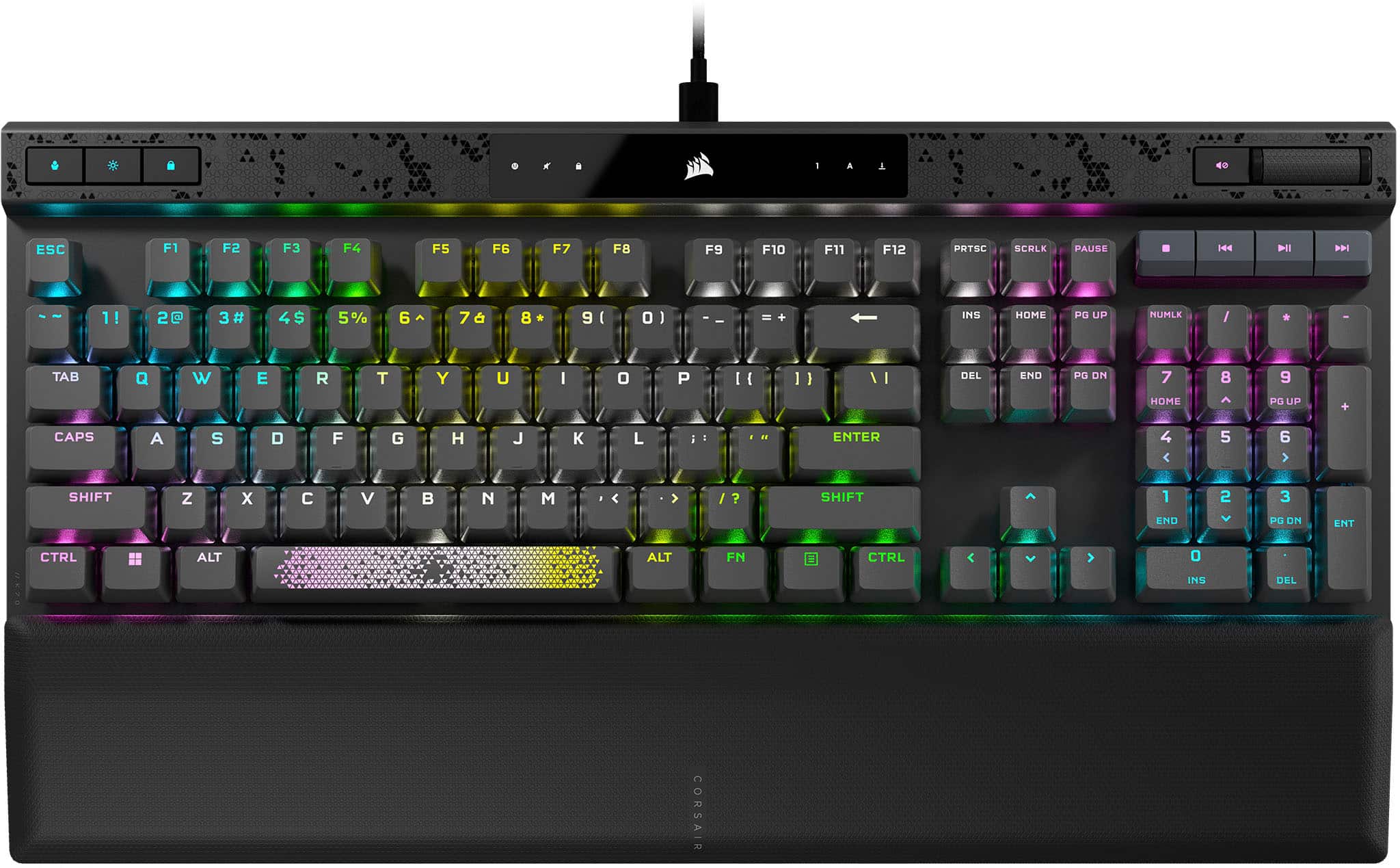 CORSAIR - K70 MAX RGB Magnetic-Mechanical Gaming Keyboard with PBT Double-Shot Keycaps - Steel Gray product image