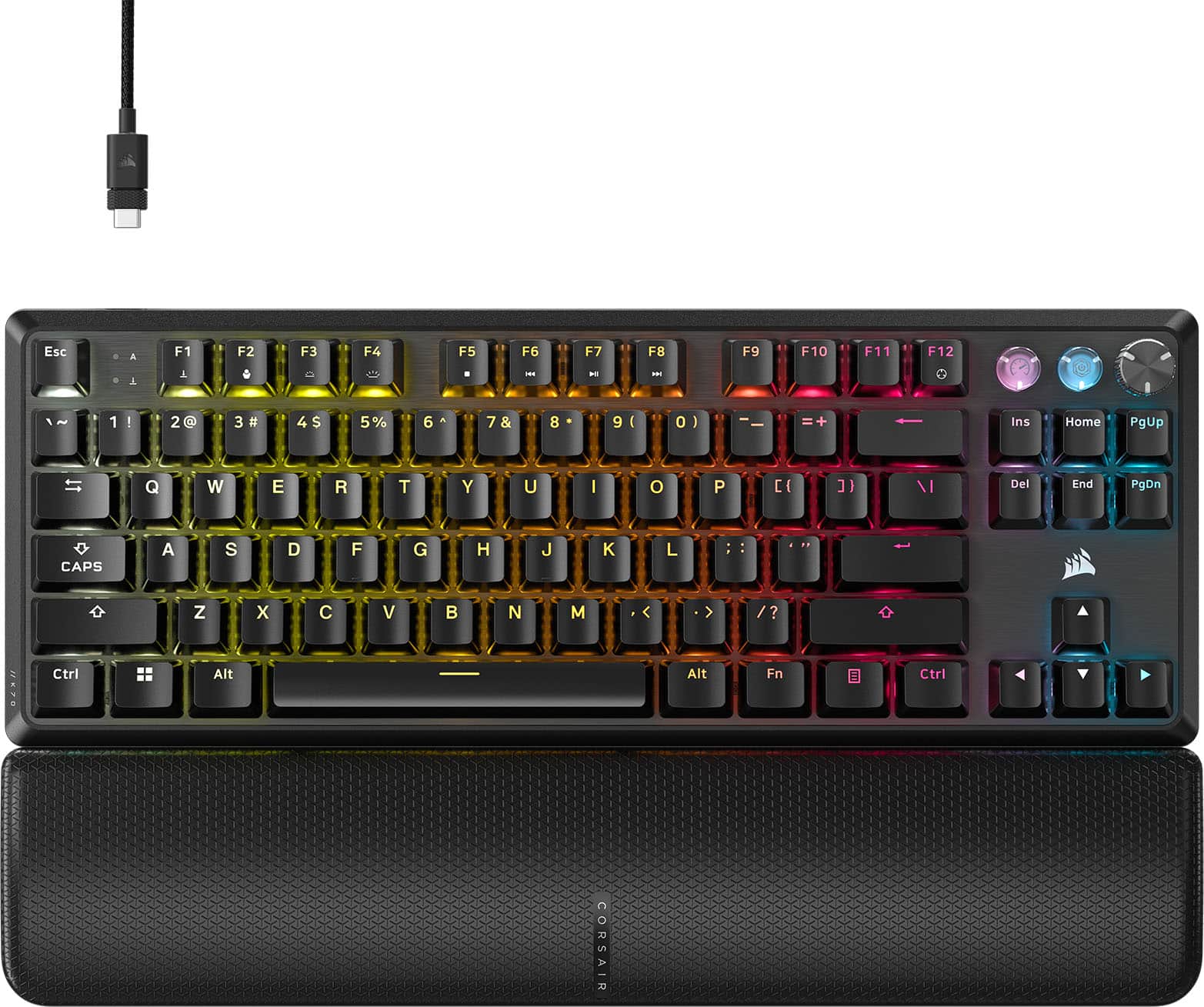 CORSAIR - K70 PRO TKL Wired Hall Effect Programmable Gaming Keyboard with Rapid Trigger - Black product image
