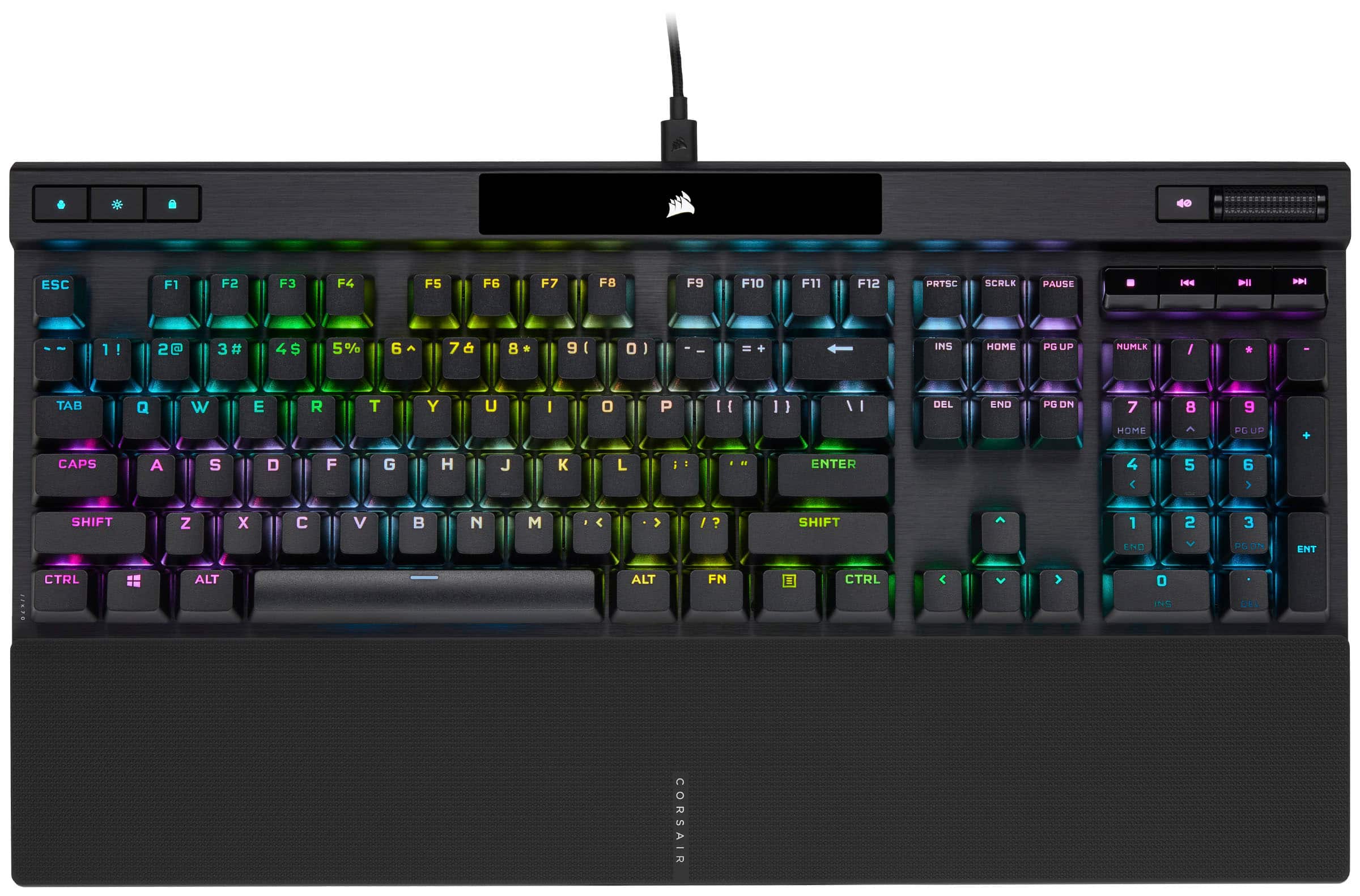 CORSAIR - K70 RGB PRO Full-size Wired Mechanical Cherry MX Speed Linear Switch Gaming Keyboard with PBT Double-Shot Keycaps…