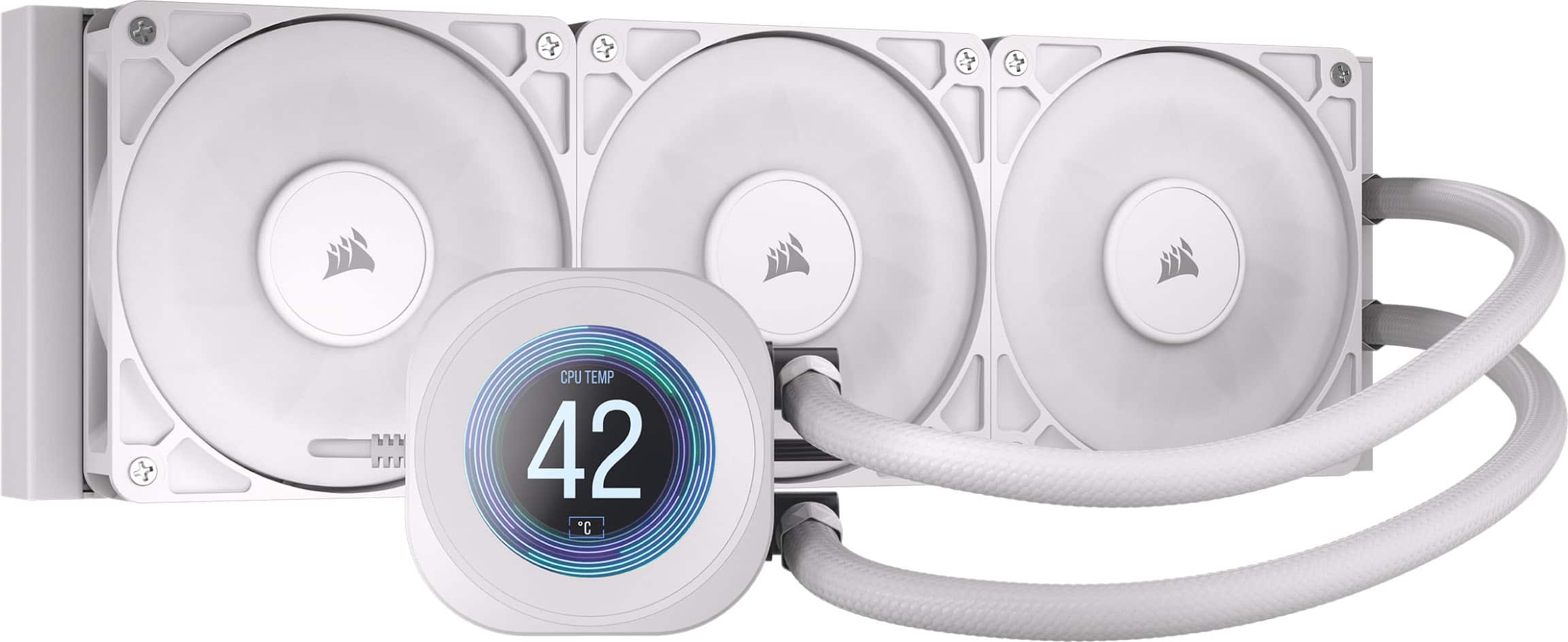 CORSAIR - NAUTILUS 360 RS LCD Liquid CPU Cooler - White product image