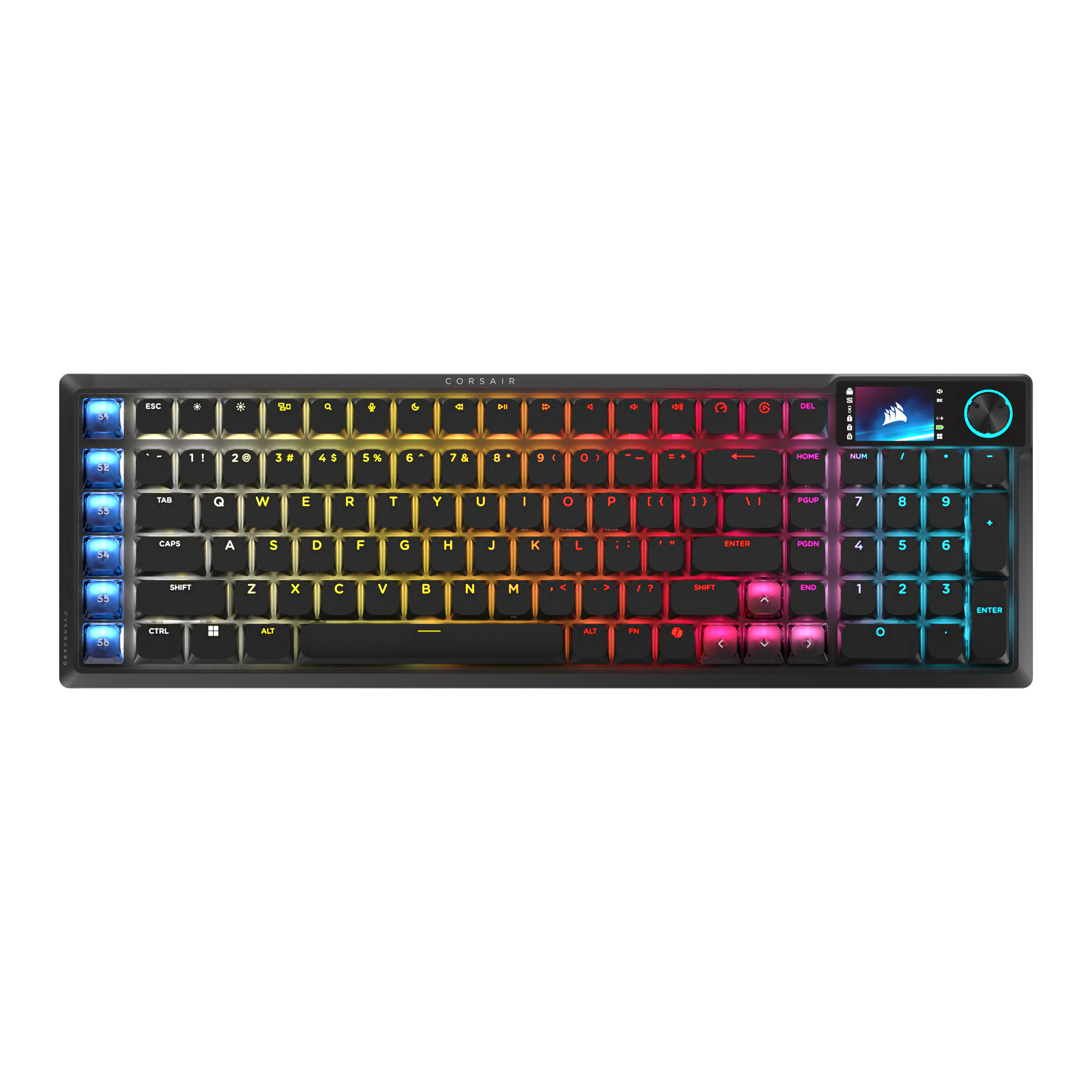 CORSAIR - VANGUARD AIR 99 WIRELESS Optical-Mechanical Gaming Keyboard with Pre-lubed, ultra-responsive OPX Low-Profile Switc…