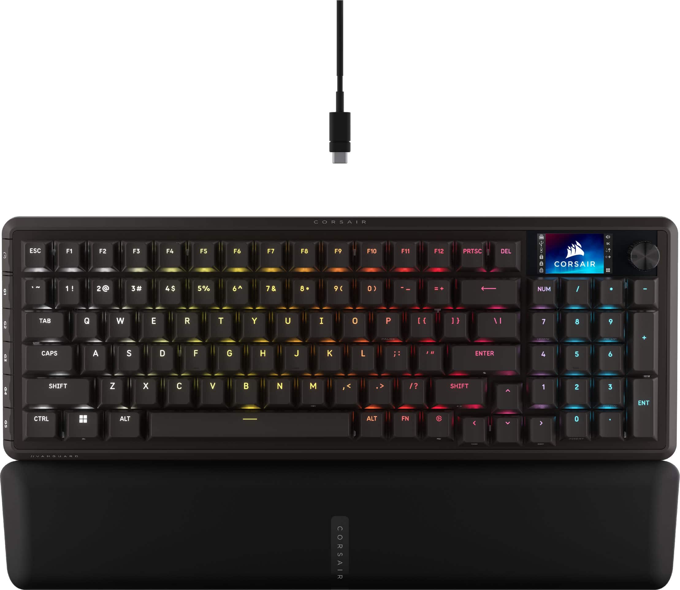 CORSAIR - VANGUARD PRO 96 RGB Wired Magnetic MGX Linear Hall Effect 96% Gaming Keyboard with FlashTap SOCD+Rapid trigger - B…