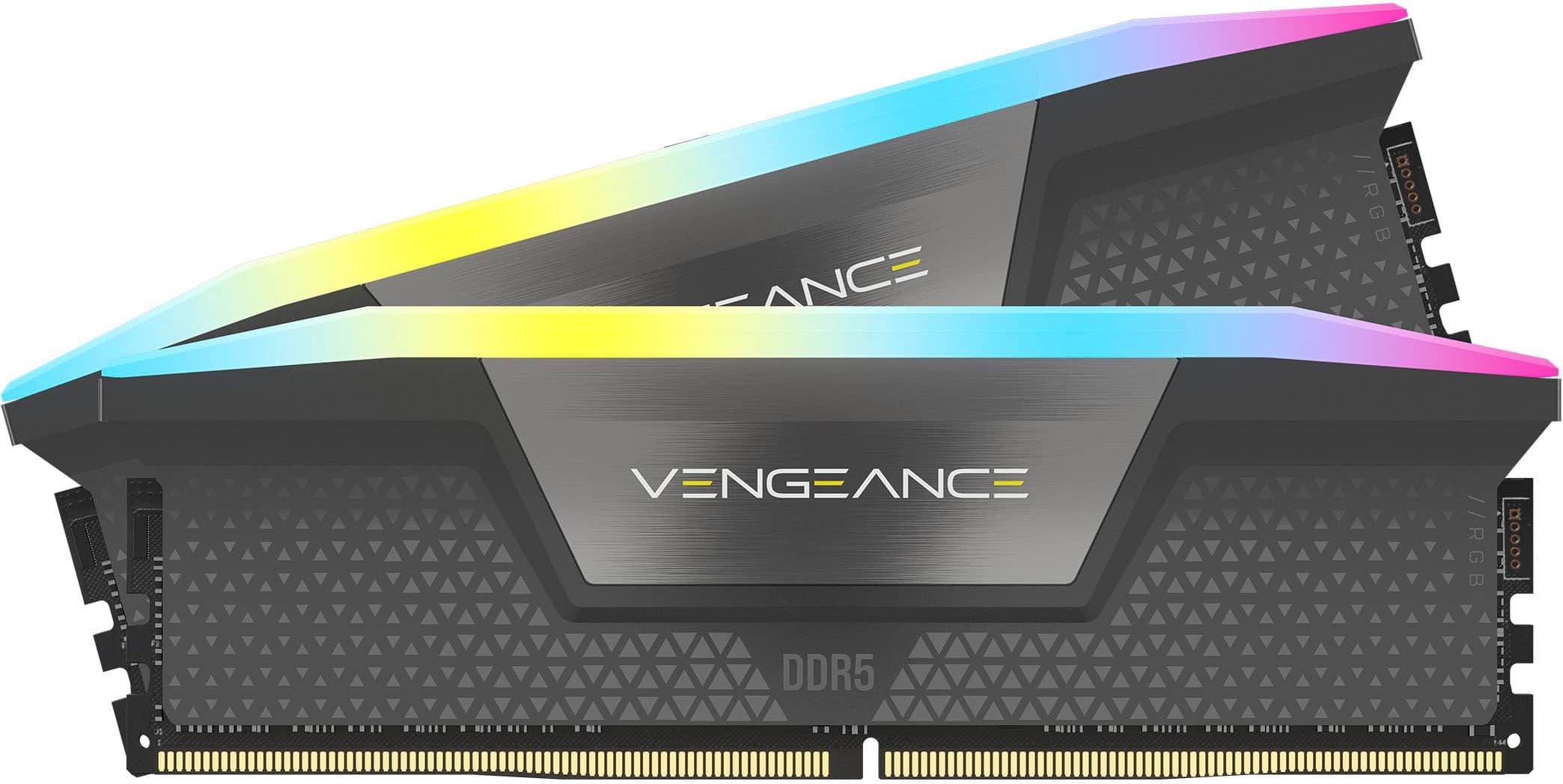 CORSAIR - VENGEANCE RGB 32GB (2x16GB) DDR5 6000MHz C30 AMD EXPO & Intel XMP UDIMM Desktop Memory - Gray product image