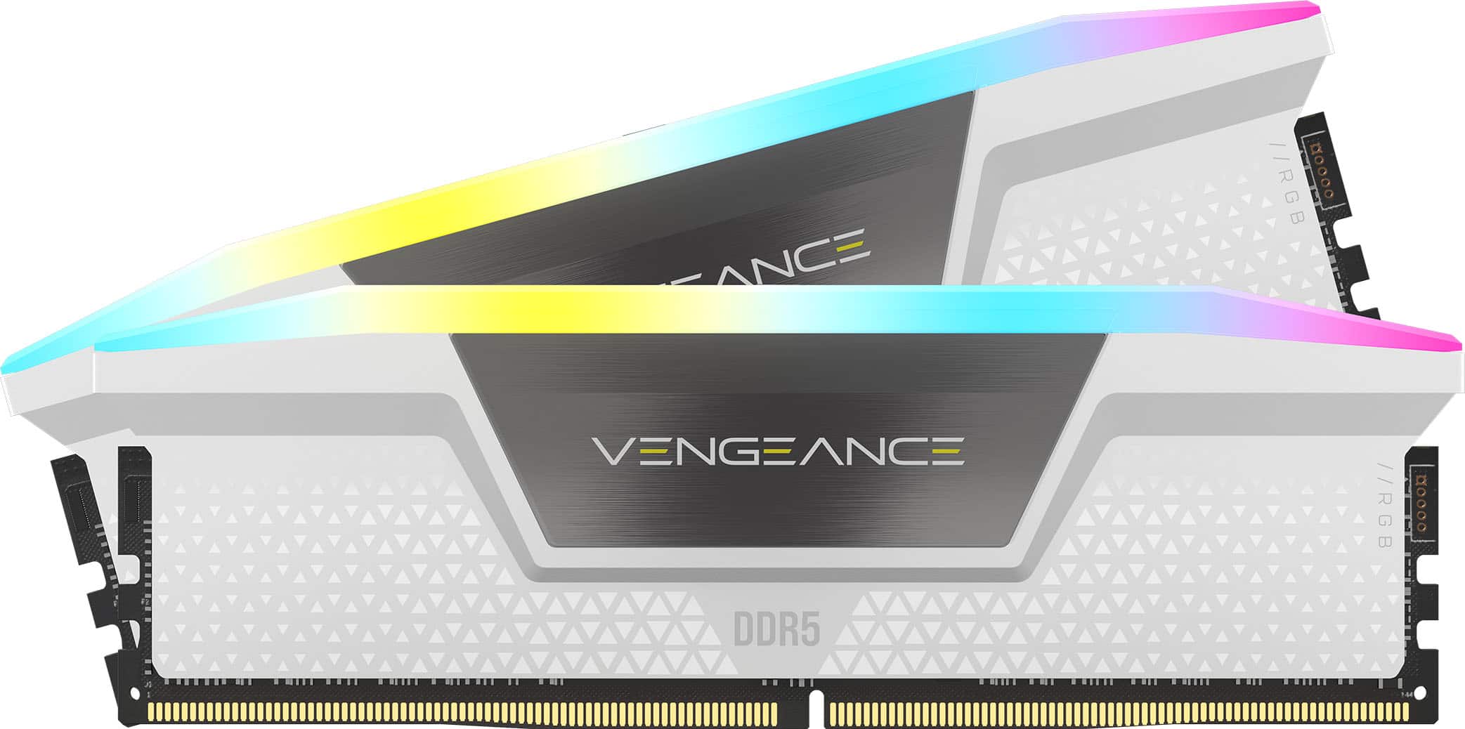 CORSAIR - VENGEANCE RGB 32GB (2x16GB) DDR5 6000MHz C36 UDIMM Desktop Memory - White product image