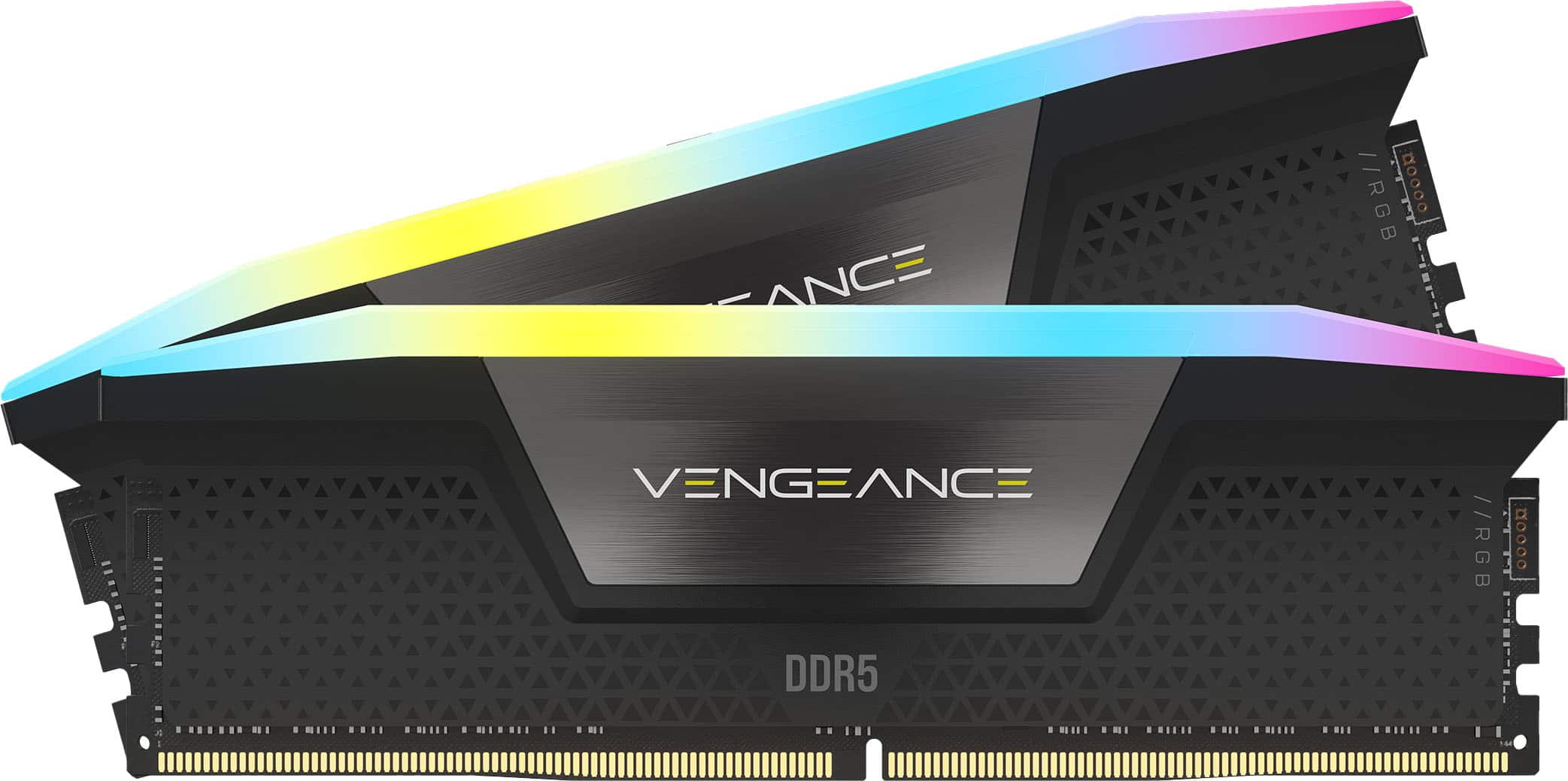 CORSAIR - VENGEANCE RGB 32GB (2x16GB) DDR5 7200MHz C34 UDIMM Desktop Memory - Black product image