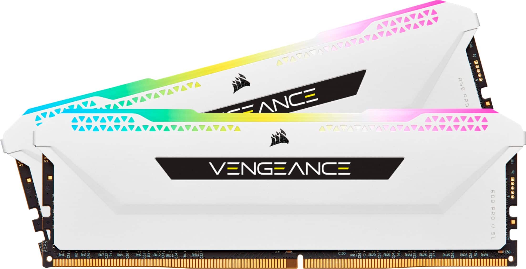 CORSAIR - VENGEANCE RGB PRO SL 32GB (2x16GB) DDR4 3600MHz C18 UDIMM Desktop Memory - White product image
