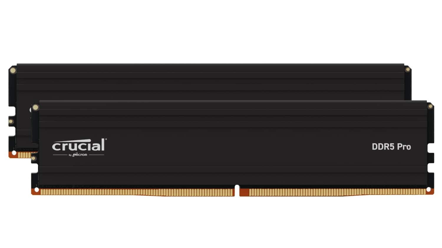 Crucial - Pro 64GB (2x32GB) DDR5 5600MHz C46 UDIMM Desktop Memory - Black product image