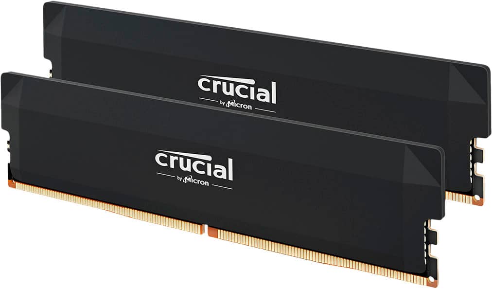 Crucial - Pro OC Gaming 64GB (2x32GB) DDR5 6000MHz C40 UDIMM Intel XMP 3.0 & AMD EXPO Desktop Memory - Black product image