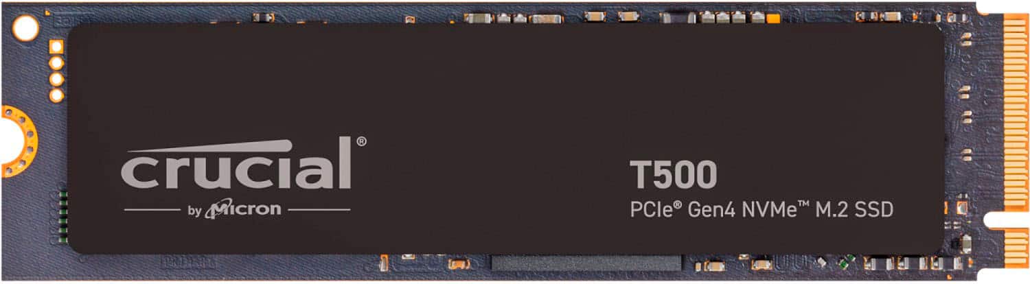 Crucial - T500 2TB Internal SSD PCIe Gen 4 x4 NVMe M.2 with 3D TLC Memory product image