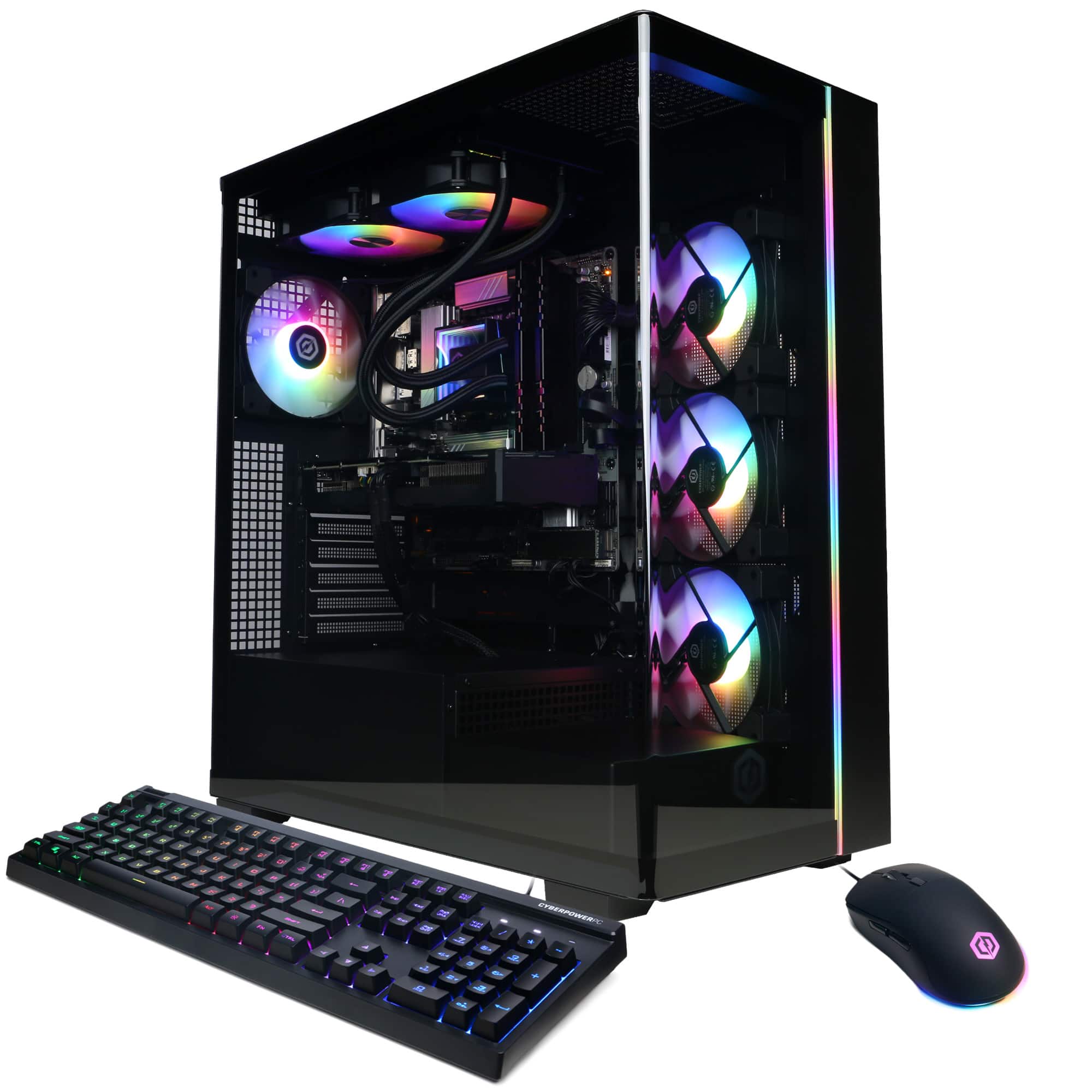 CyberPowerPC - Gaming Desktop - Intel Core Ultra 7 265F - NVIDIA GeForce RTX 5060 Ti 16GB - 32GB DDR5 - 2TB PCIe 4 SSD - Bla…