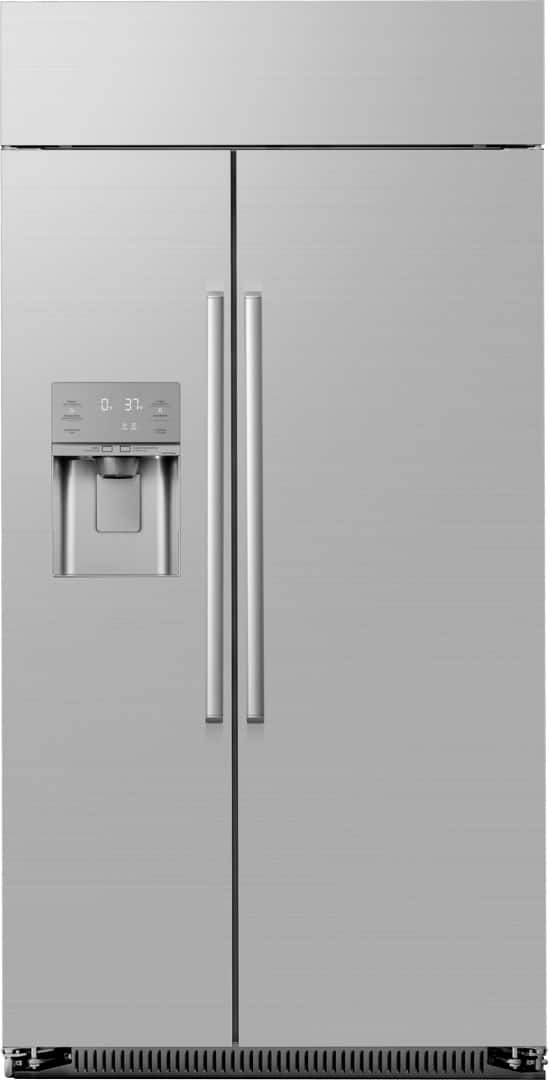 Dacor - 24.0 Cu. Ft. Side-by-Side Built-In Refrigerator with Precise Cooling and External Water & Ice Dispenser - Stainless…