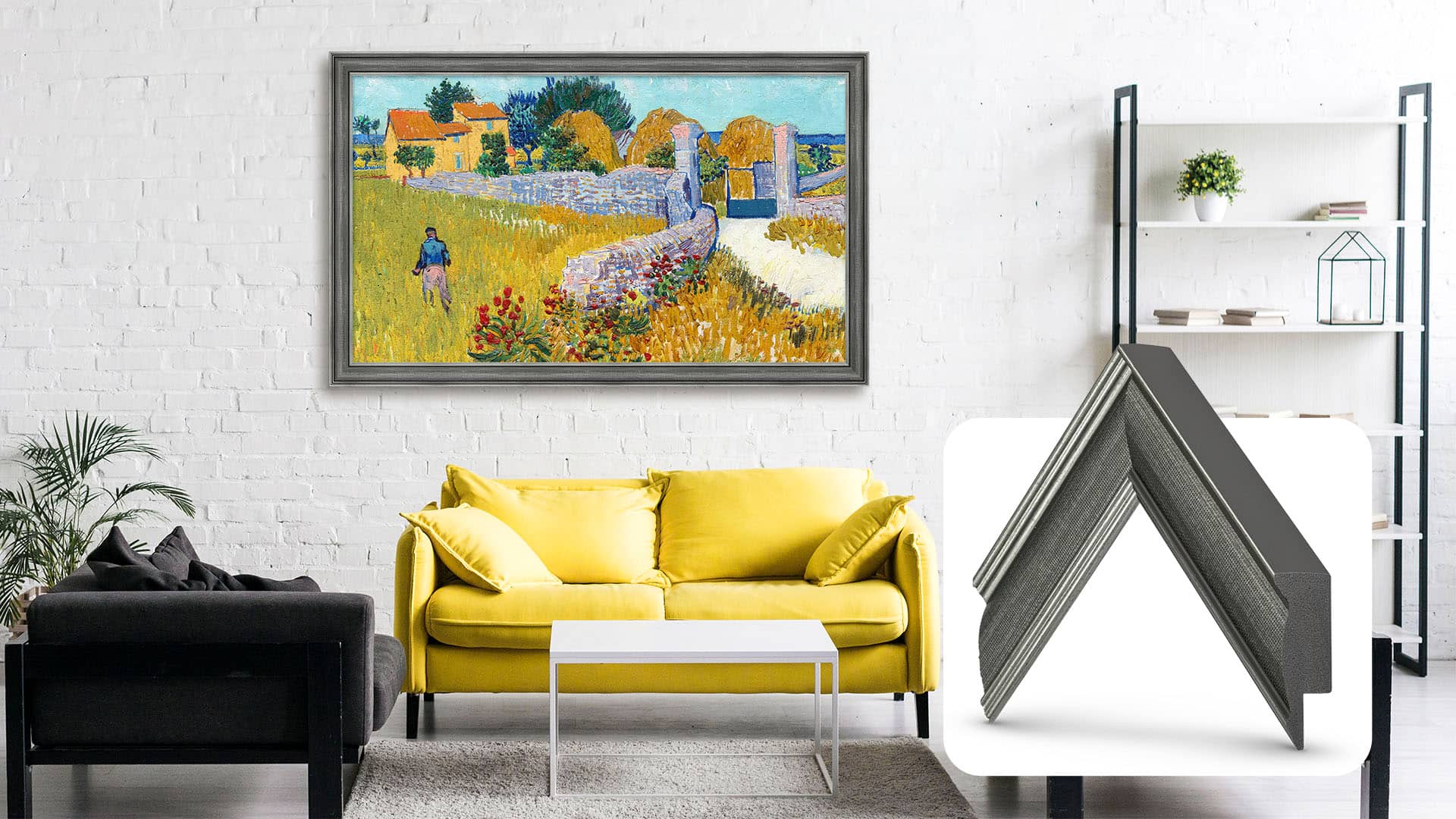 Deco TV Frames - 65" Slim Bezel for Samsung The Frame TV - Industrial Iron product image