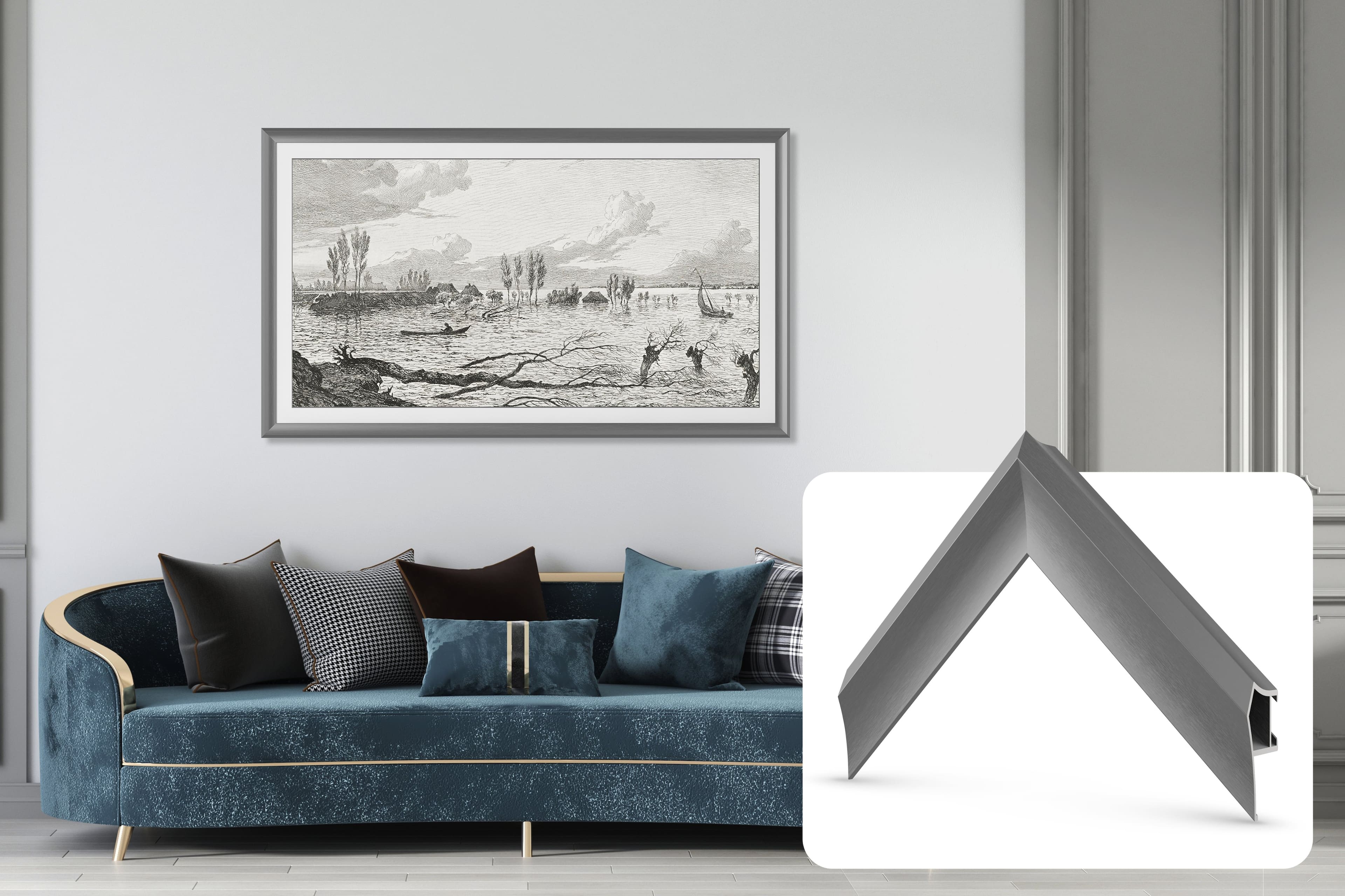Deco TV Frames - Alloy Prismatic Bezel for Samsung The Frame TV - 65" - Graphite product image