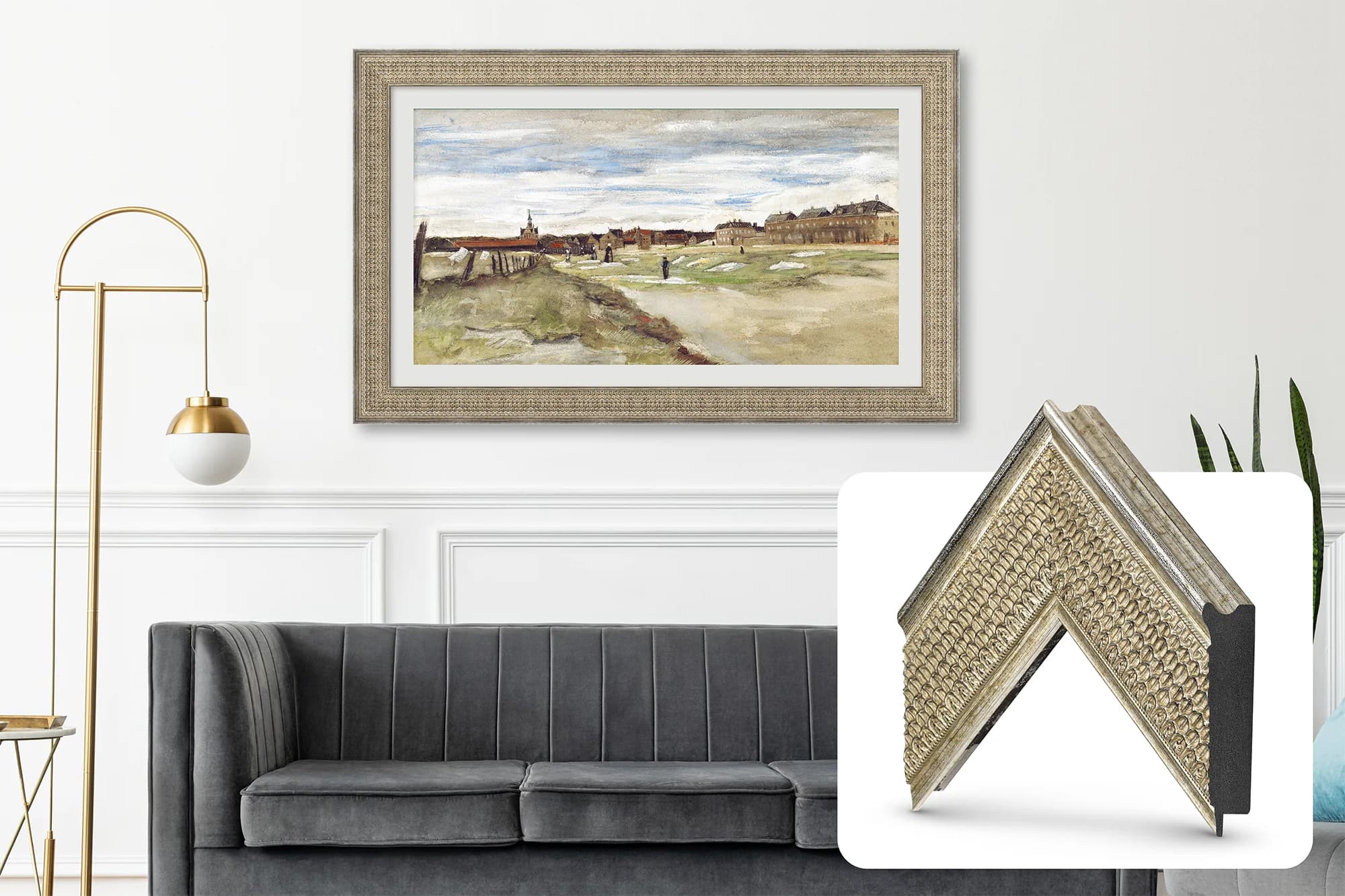 Deco TV Frames - Premiere Bezel for Samsung the Frame TV - 32" - Gatsby Silver product image