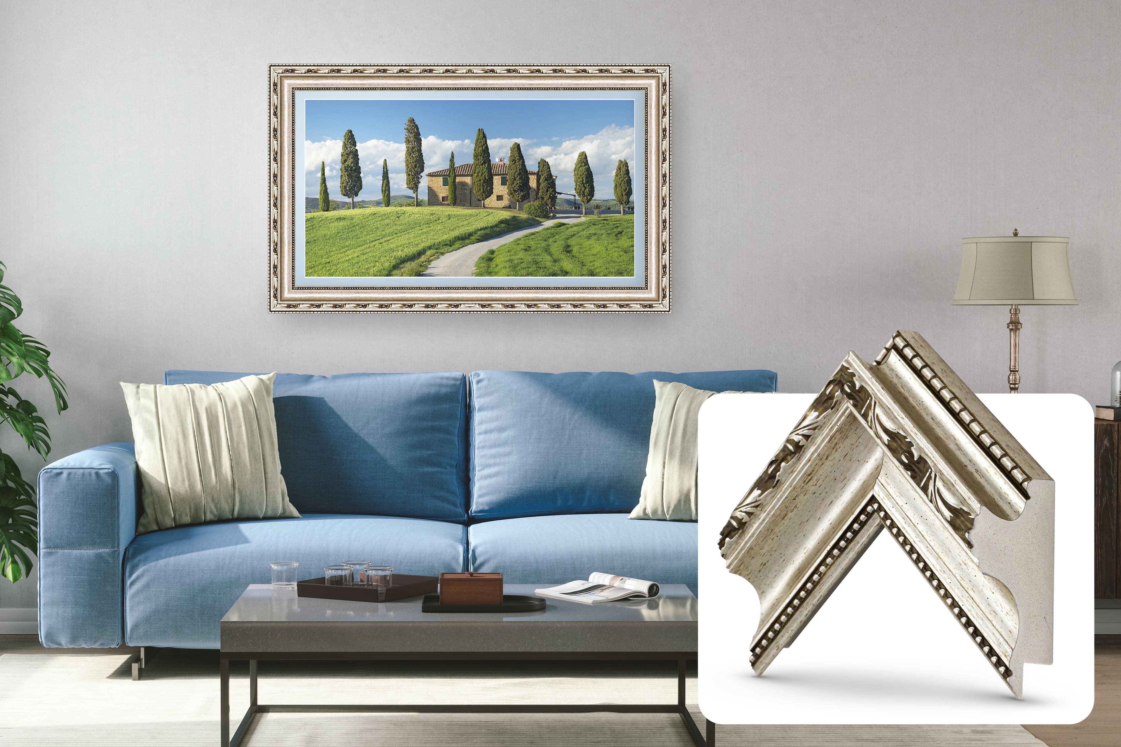 Deco TV Frames - Premiere Bezel for Samsung the Frame TV - 32" - Ornate Silver product image
