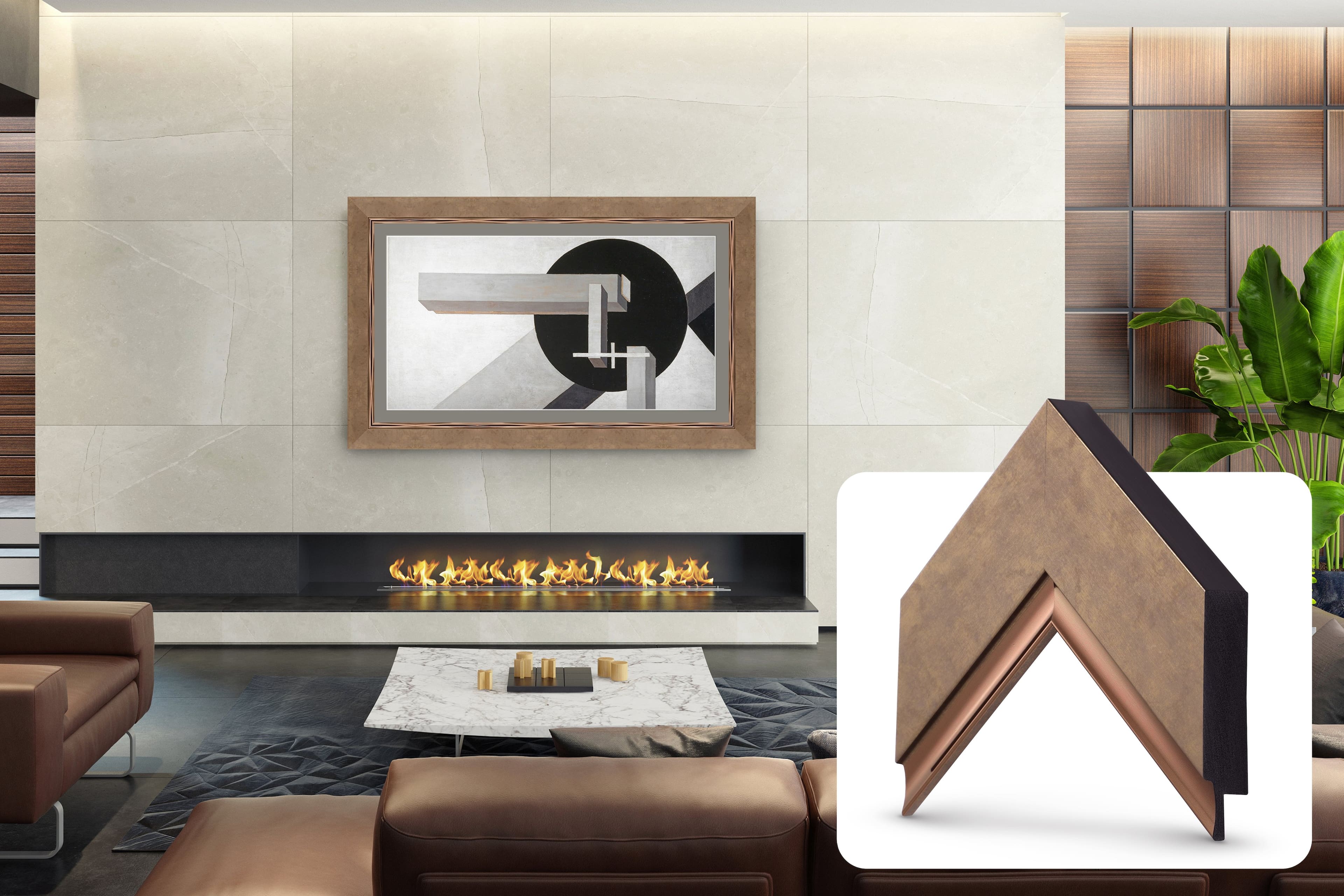 Deco TV Frames - Premiere Bezel for Samsung the Frame TV - 43" - Contemporary Bronze product image