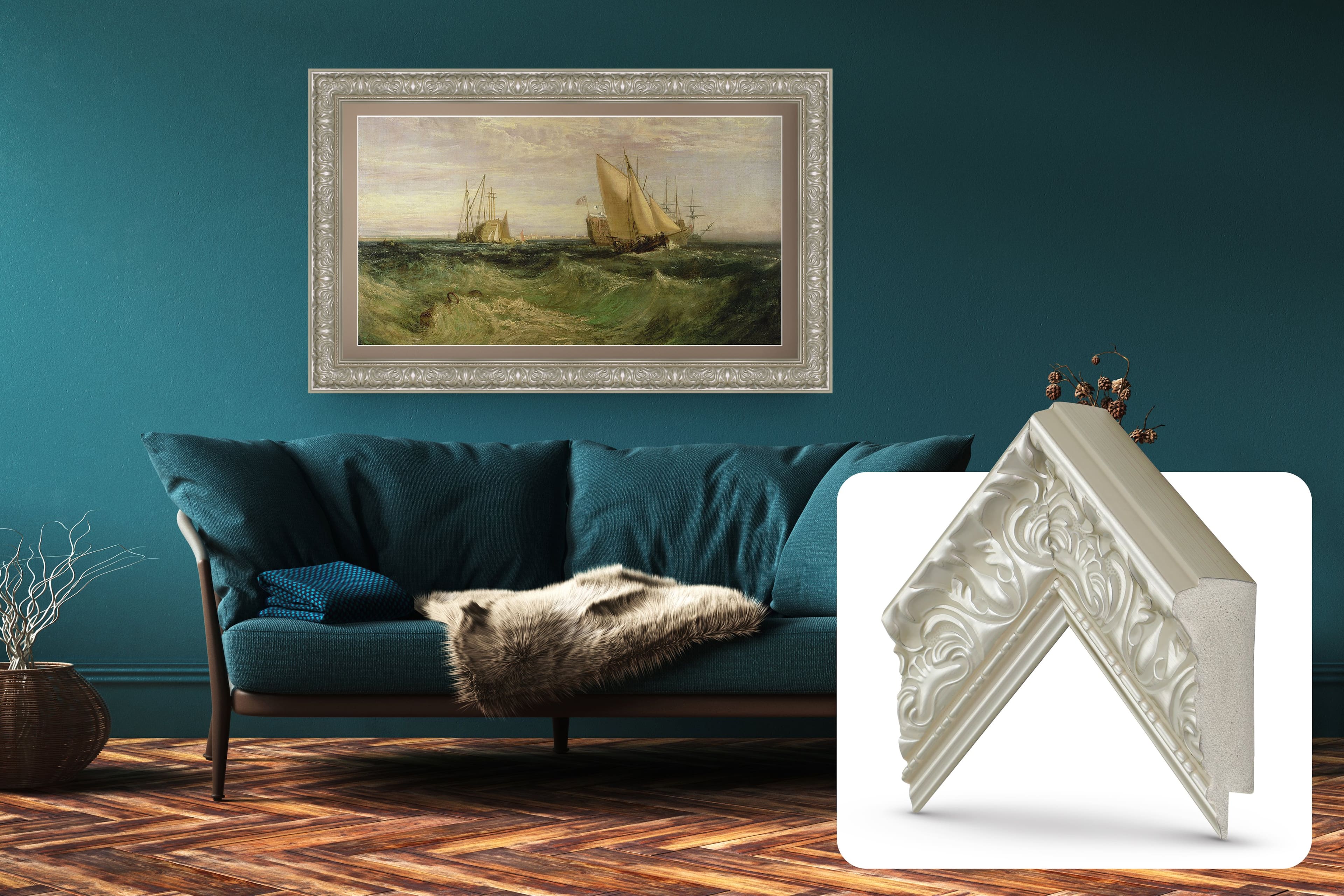 Deco TV Frames - Premiere Bezel for Samsung the Frame TV - 50" - Tuscan Pearl product image