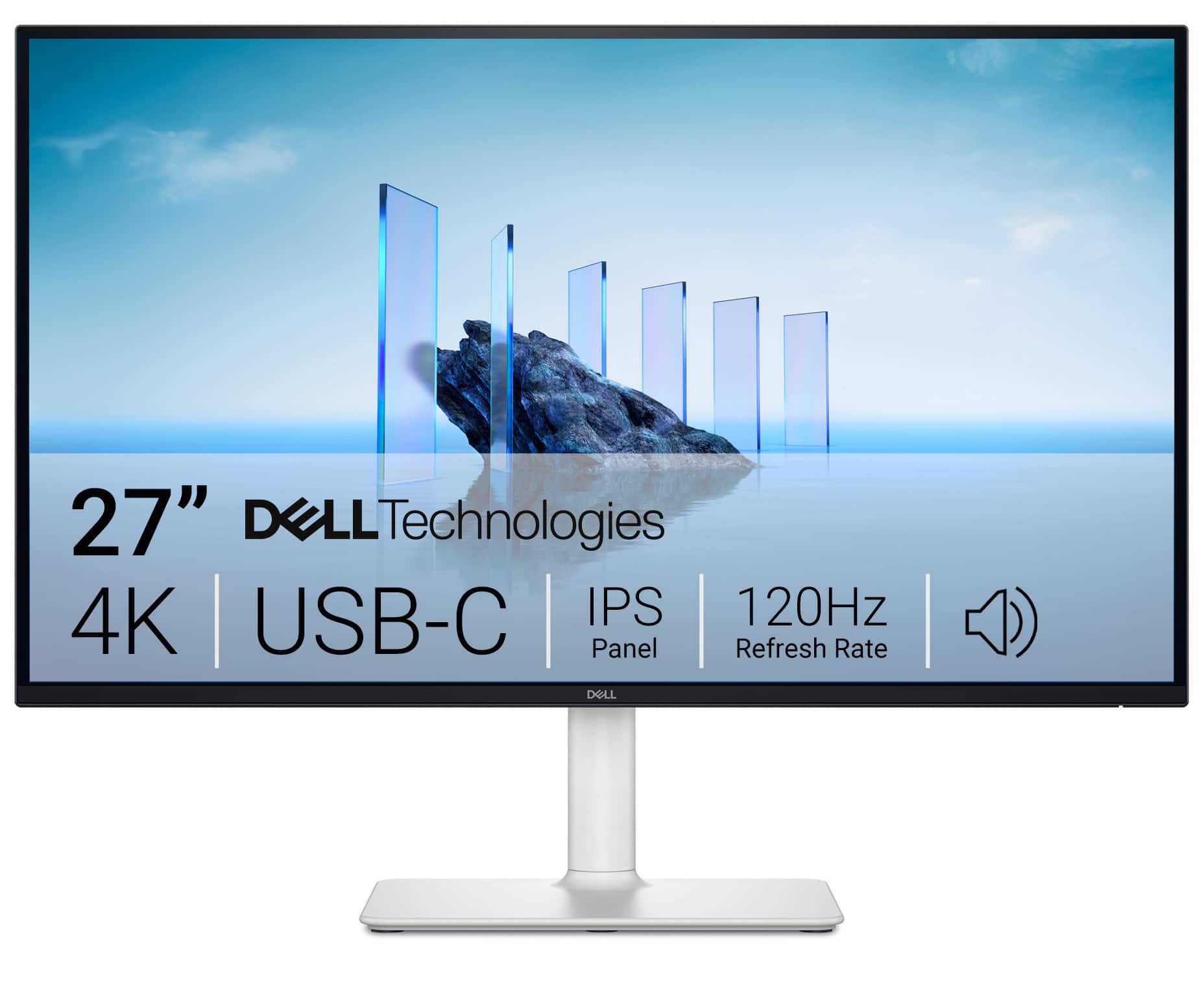 Dell - S2725QC 27" IPS LED 4K UHD 120Hz FreeSync Premium Monitor (USB-C, HDMI) - Ash White product image