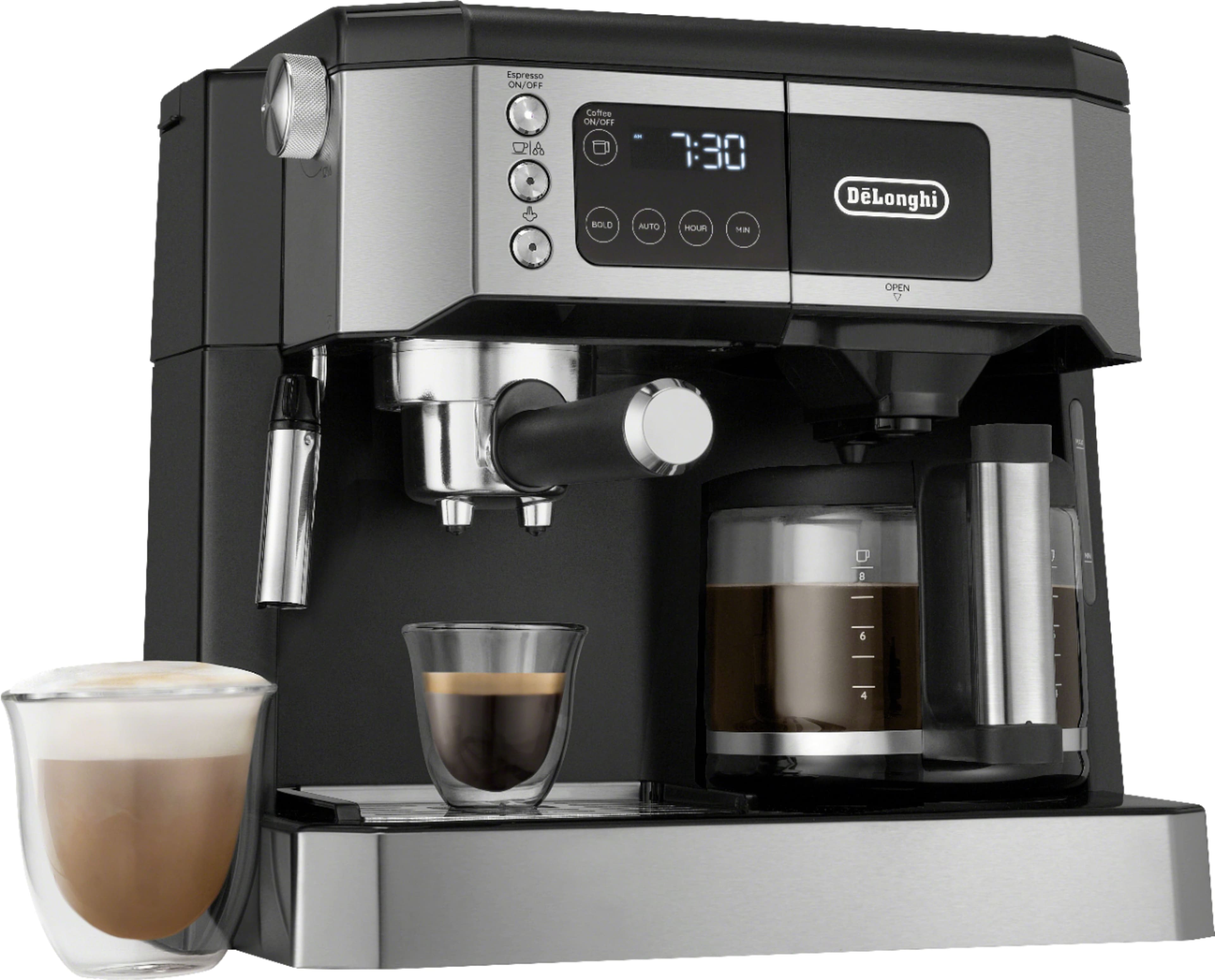 De'Longhi - Digital All-in-One Combination Coffee and Espresso Machine - Black and Stainless Steel product image