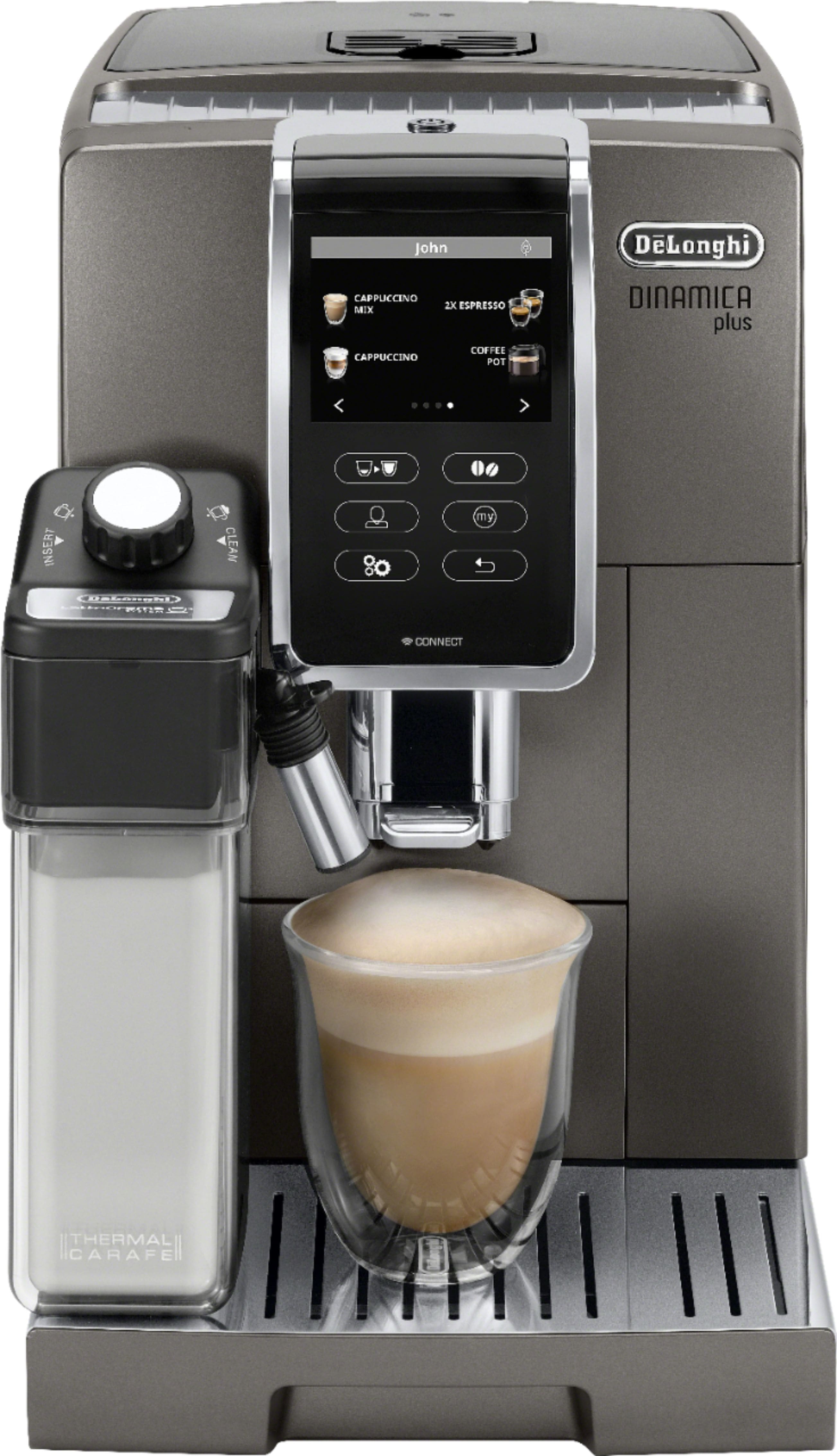 De'Longhi - Dinamica Plus Connected Fully Automatic Espresso Machine with Built-in Grinder - Titanium product image