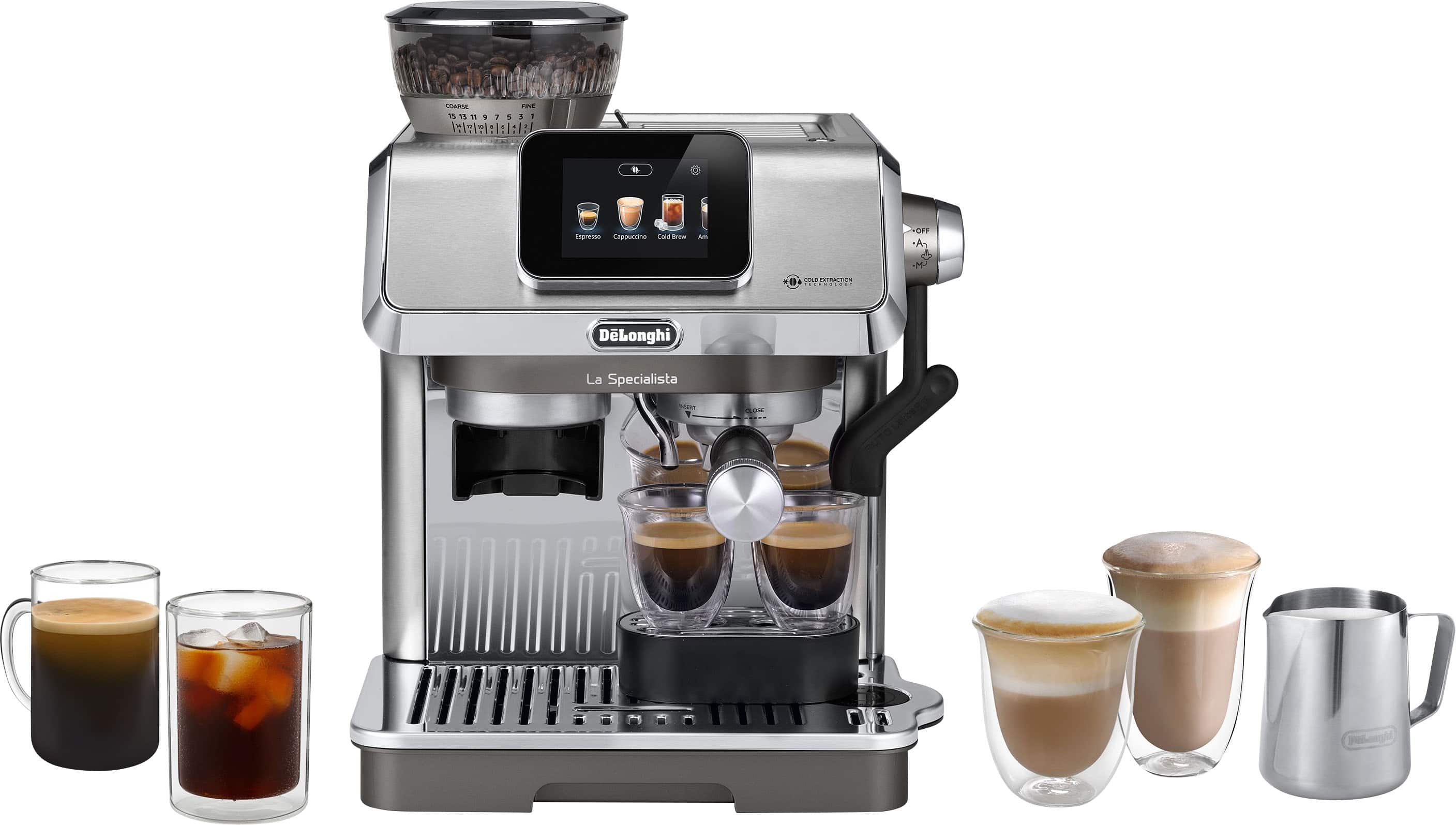 De'Longhi - La Specialista Touch Espresso Machine with Cold Brew & Automatic Frothing - Stainless Steel product image