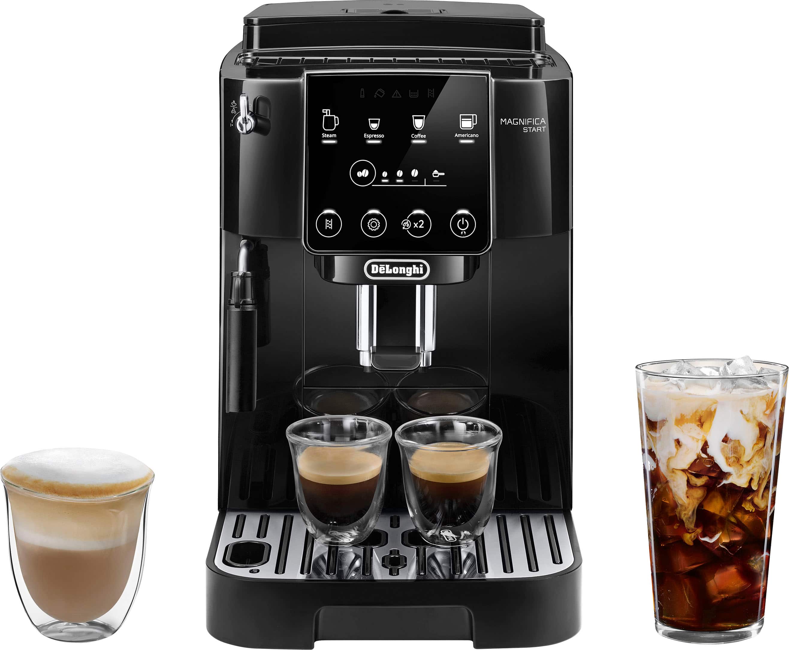 De'Longhi - Magnifica Start Automatic Coffee & Espresso Machine with Milk Frother for Hot & Iced Lattes, Coffee, & More ECAM…