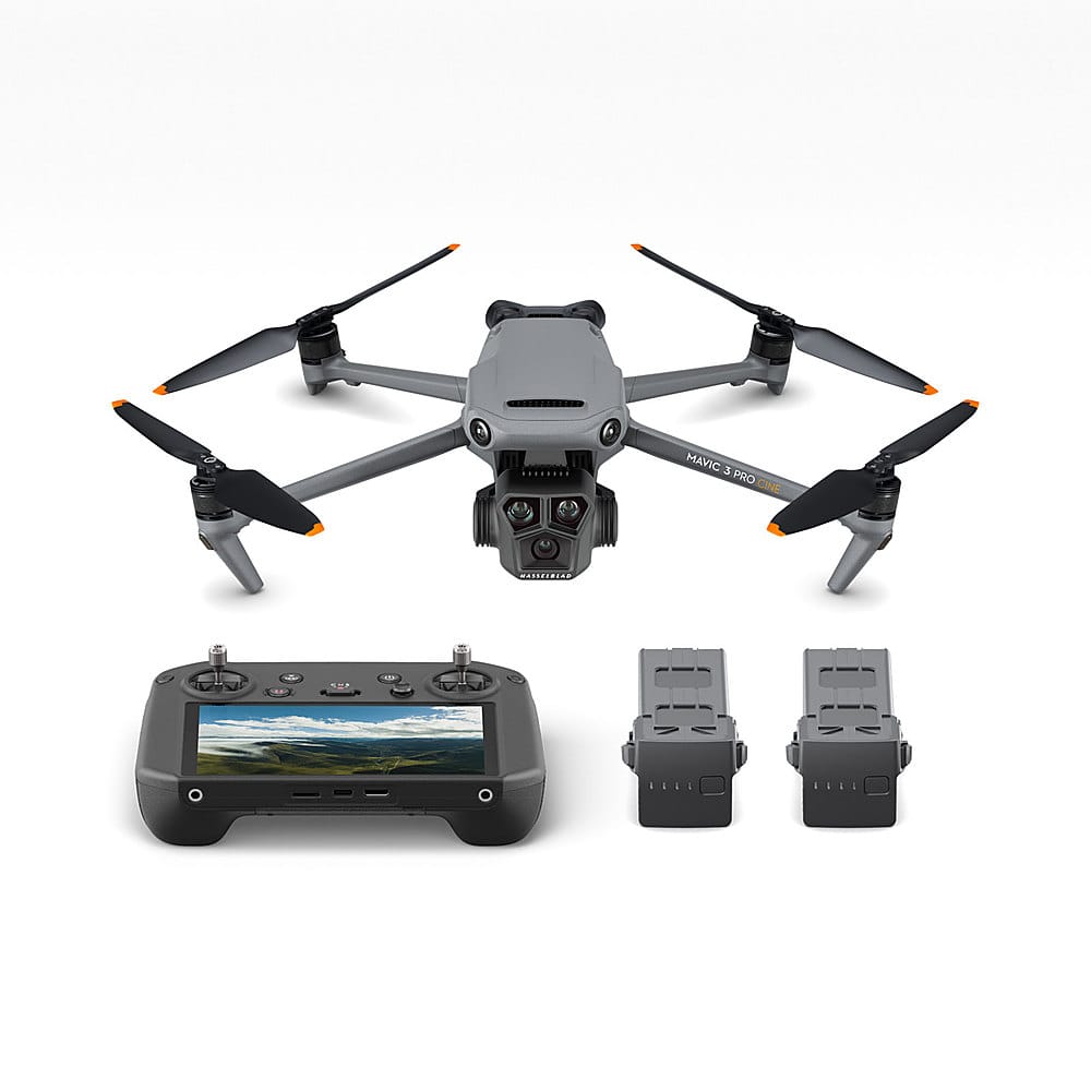 DJI - Geek Squad Certified Refurbished Mavic 3 Pro Cine Premium Combo Drone and RC Pro Remote Control with Built-in Screen -…