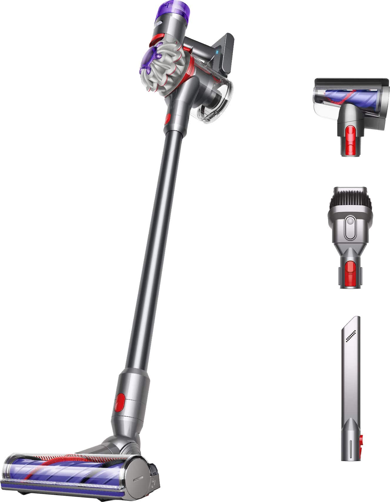 Dyson - V8 Cordless Vacuum with 6 accessories - Silver/Nickel product image