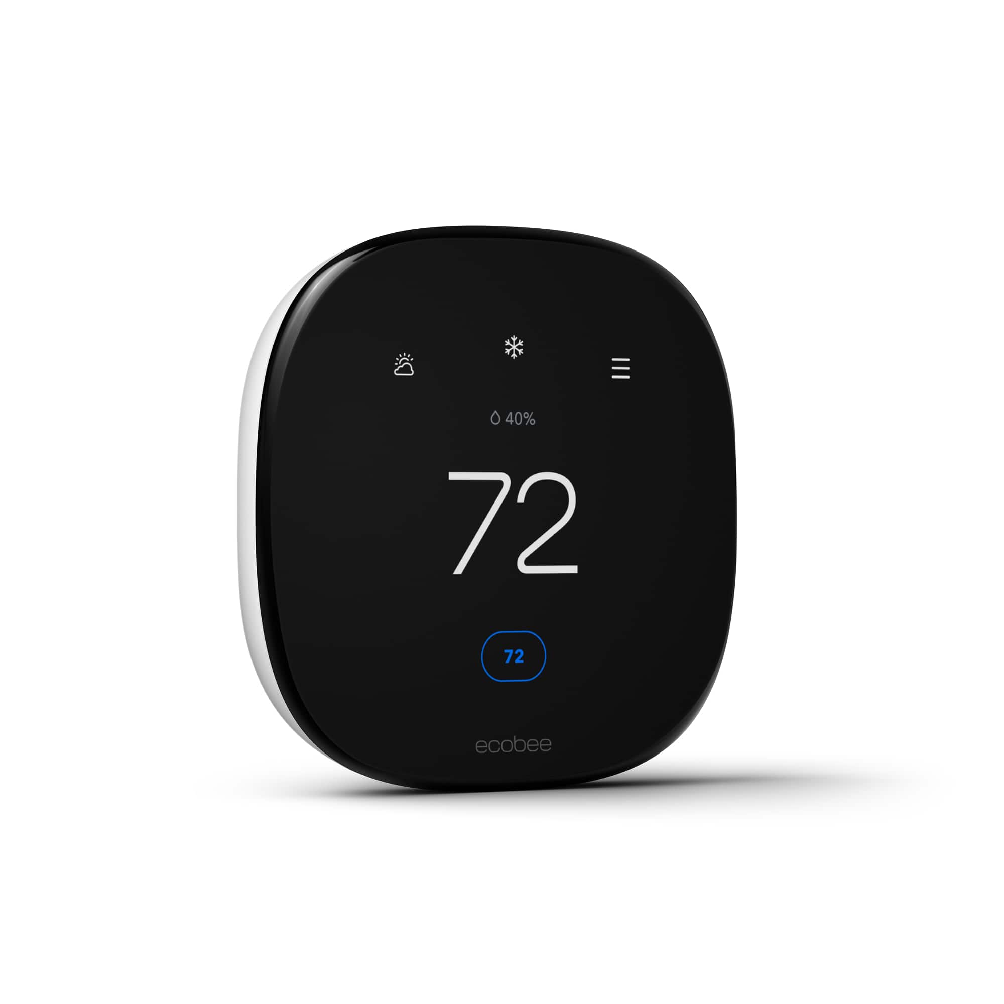 ecobee - Enhanced Smart Programmable Touch-Screen Wi-Fi Thermostat with Alexa, Apple HomeKit and Google Assistant - Black pr…