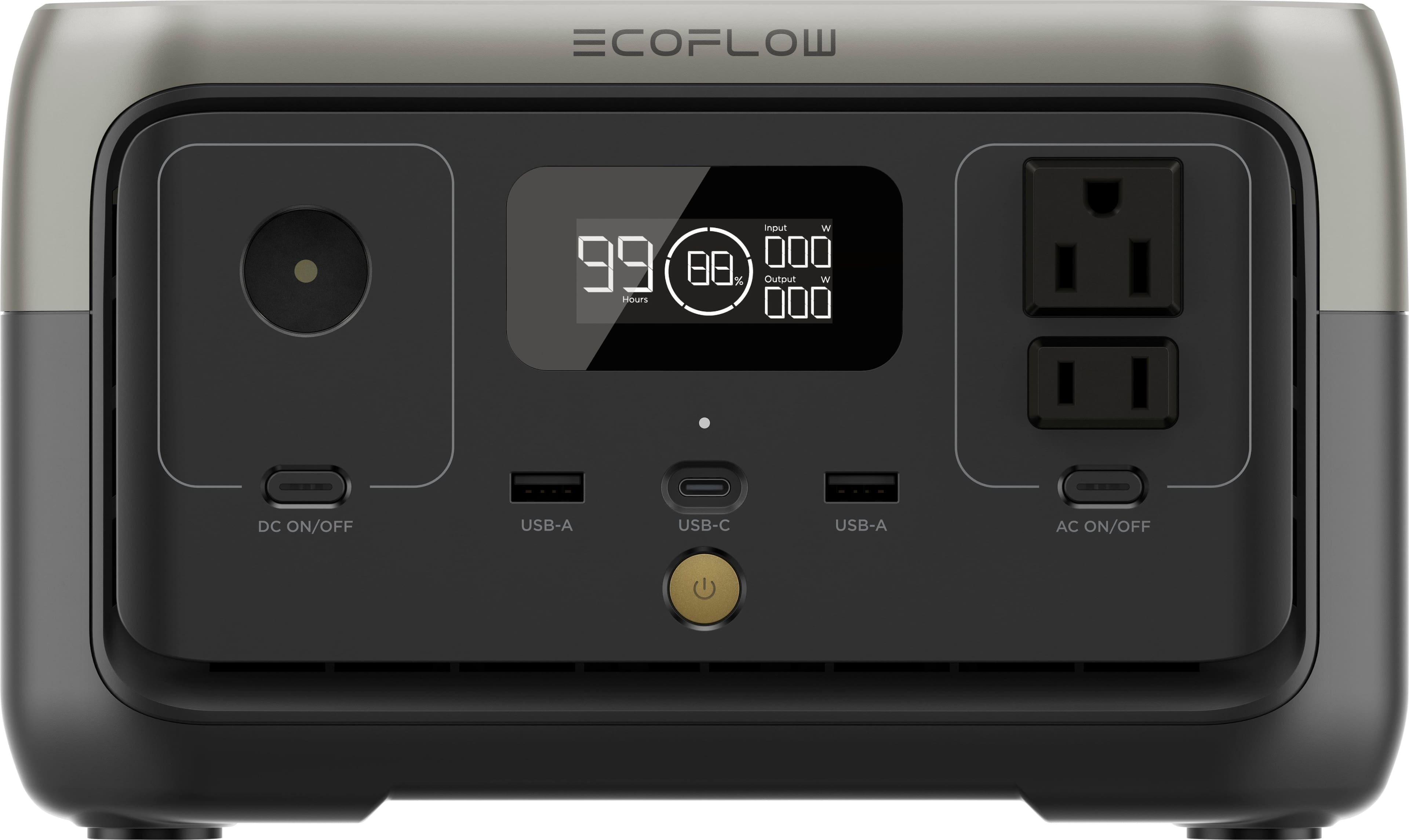 EcoFlow - 256Wh Compact Energy Solution Portable Power Station RIVER 2 (256 Wh Capacity) - Black product image