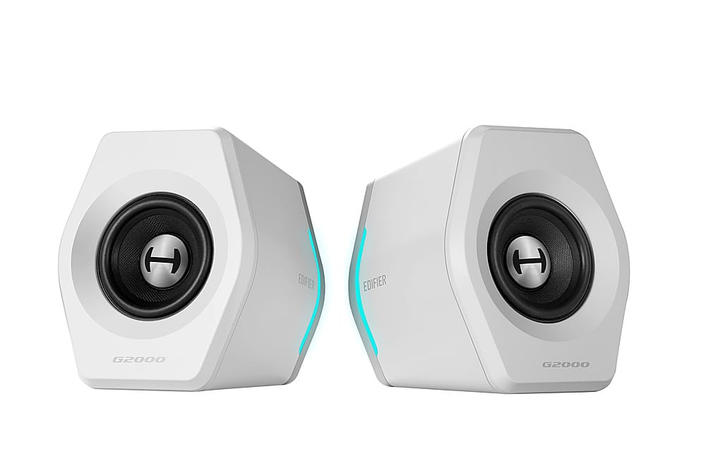 Edifier - G2000 2.0 Bluetooth Gaming Speakers with RGB Lighting (2-Piece) - White product image