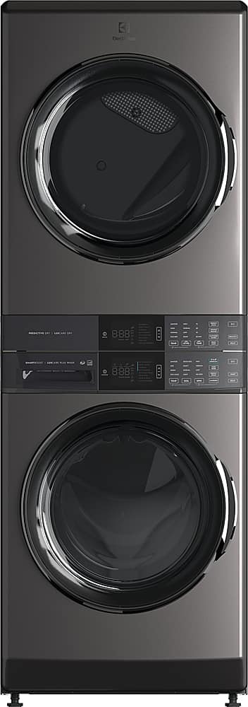 Electrolux - Laundry Tower Single Unit Front Load 4.5 Cu. Ft. Washer & 8 Cu. Ft. Gas Dryer with Perfect Steam - Titanium pro…