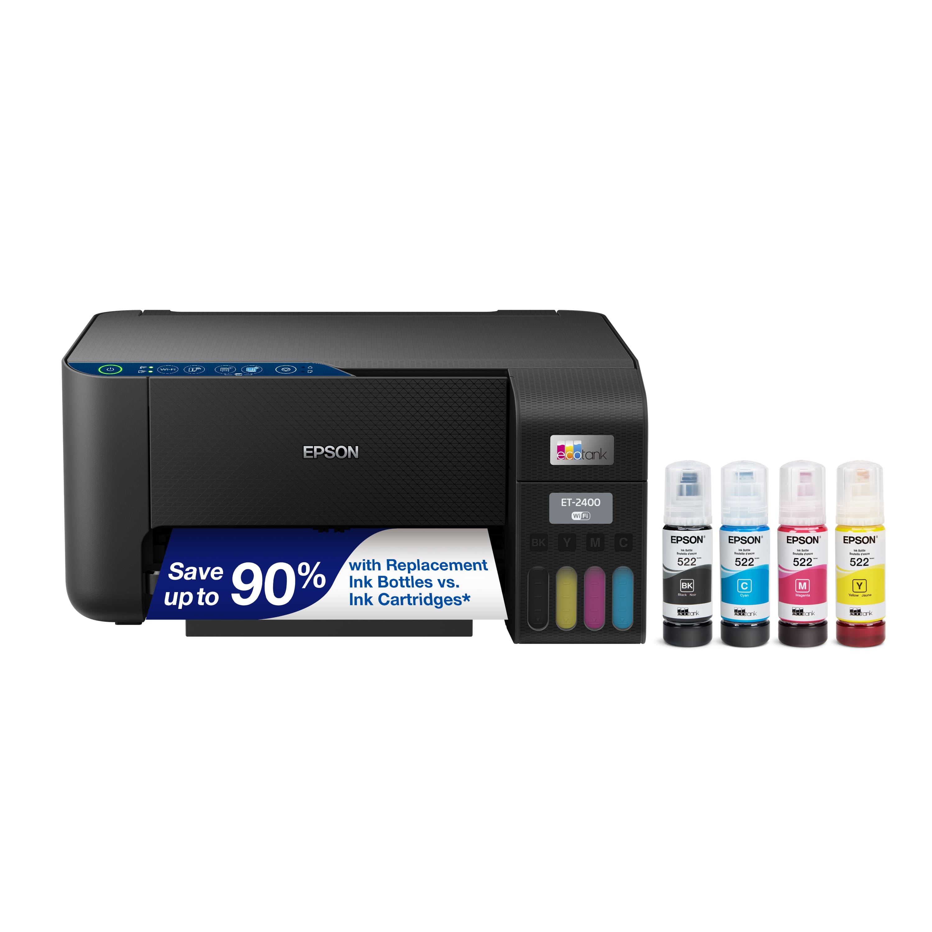 Epson - EcoTank ET-2400 Wireless Color All-in-One Cartridge-Free Supertank Printer with Scan and Copy - Black product image