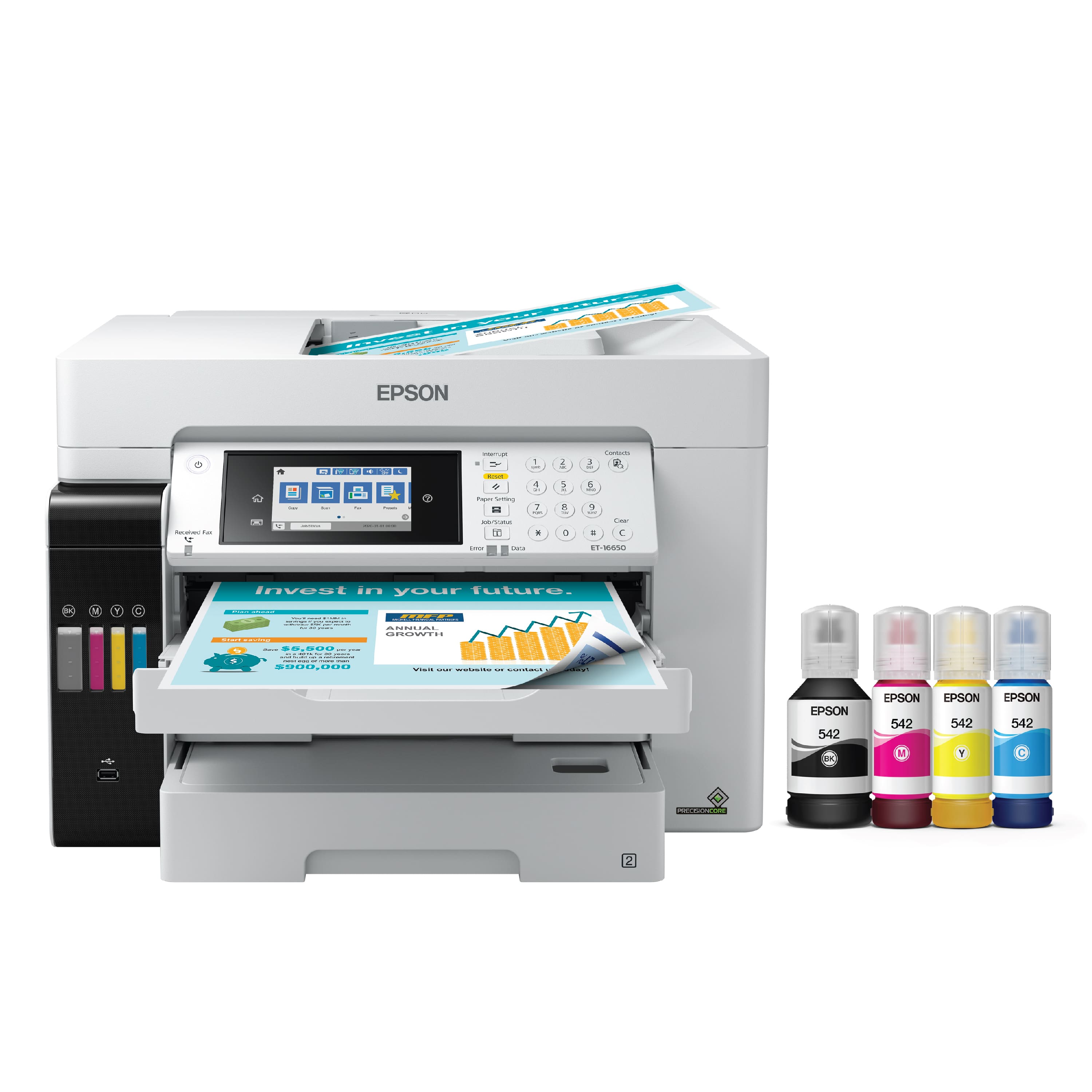 Epson - EcoTank Pro ET-16650 Wireless All-In-One Supertank Inkjet Printer - White product image