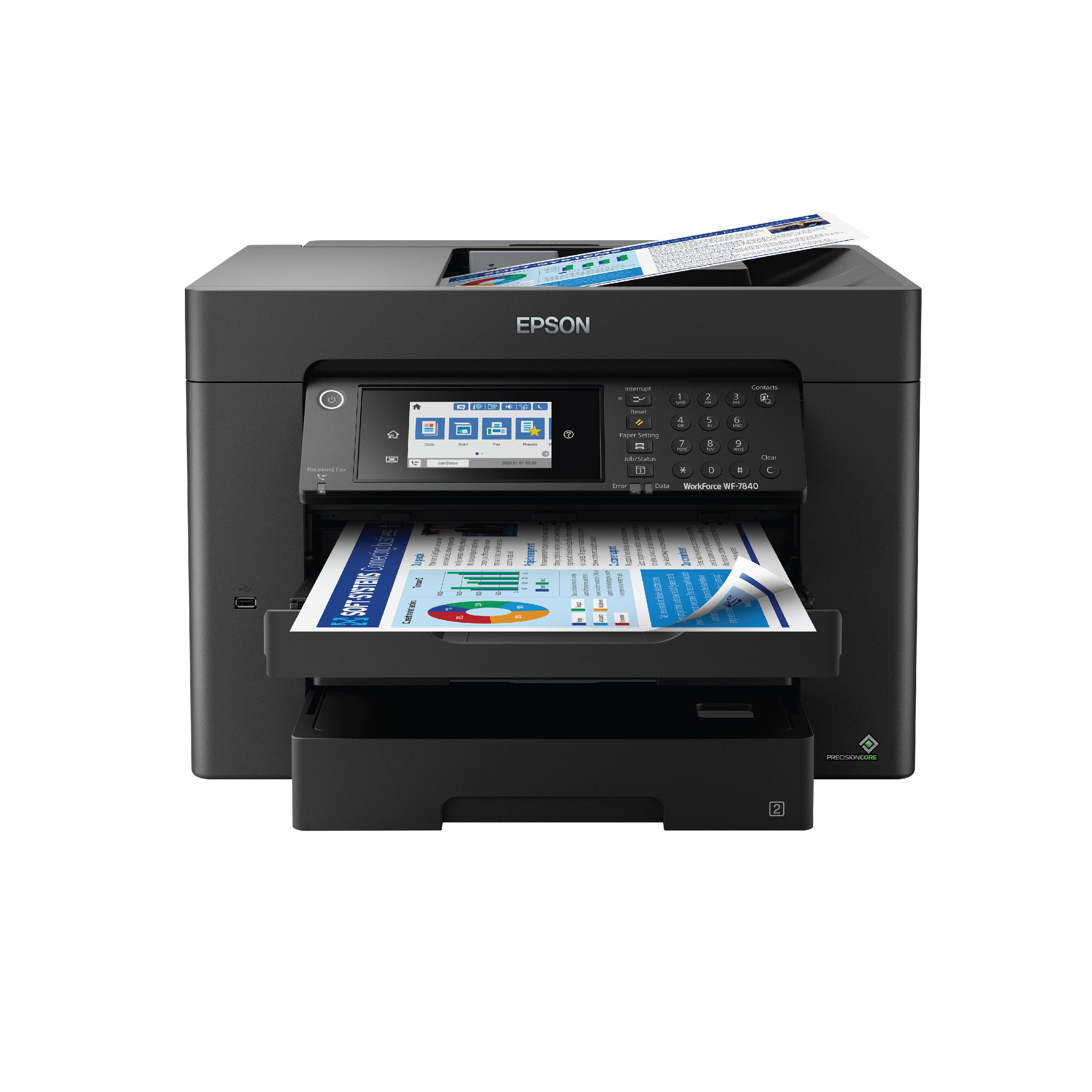 Epson - WorkForce Pro WF-7840 Wireless Wide-format All-in-One Inkjet Printer - Black product image