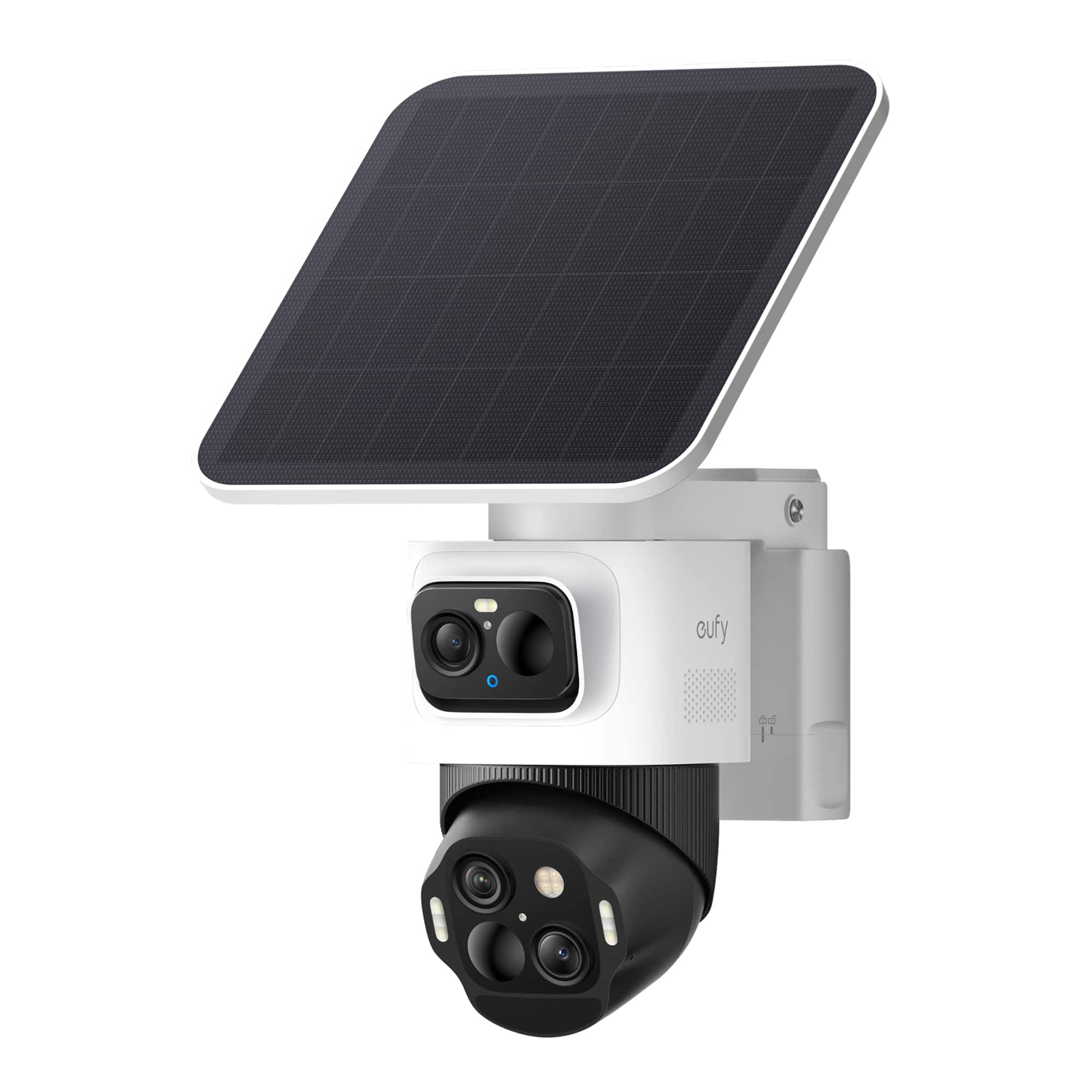 eufy - eufyCam S4 Triple Lens Wireless Solar Security Camera with 360° View, Auto Tracking, No Monthly Fees - White product…
