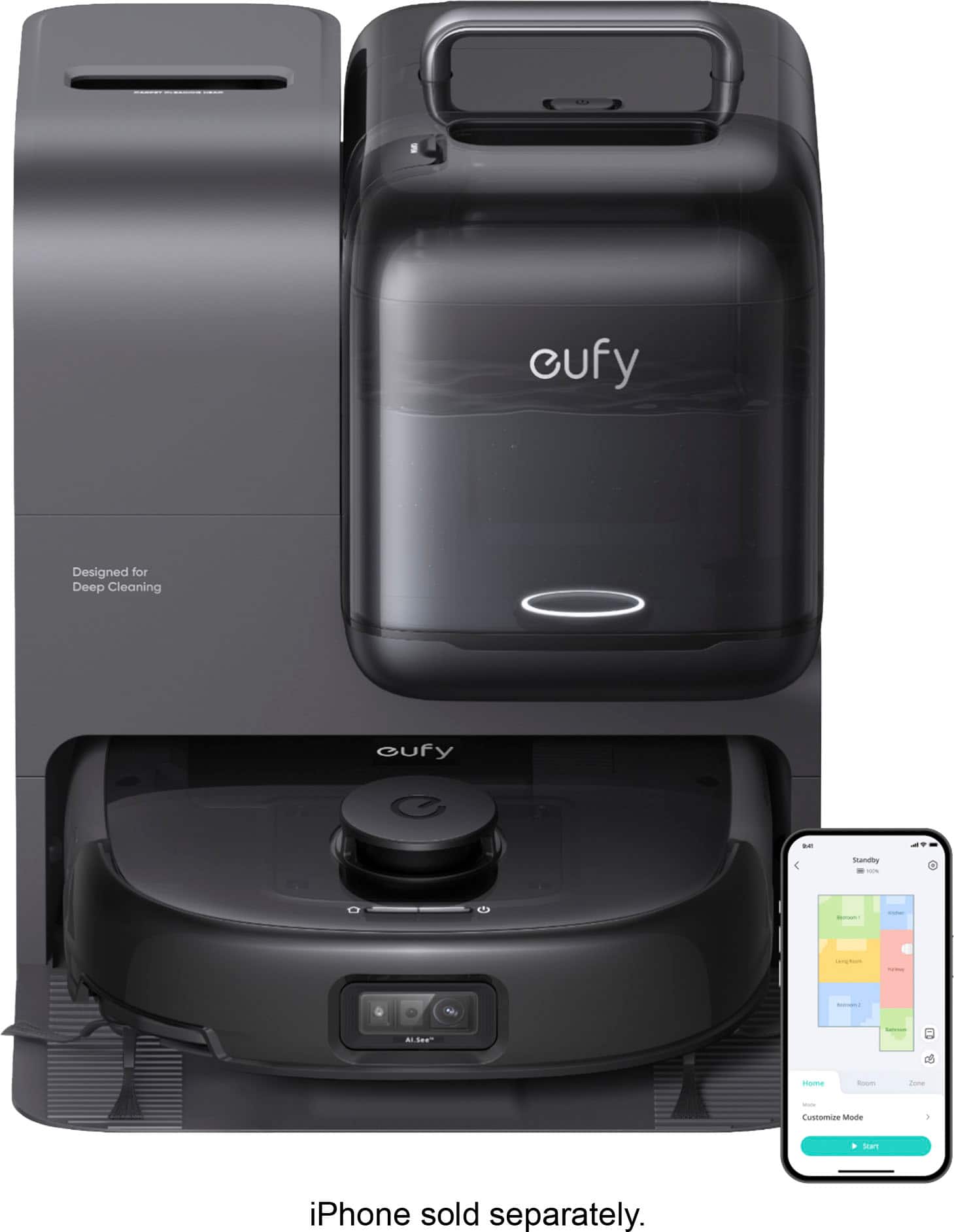 eufy - Robot Vacuum Omni E28 and Roller Mop with Faster Self-Cleaning, Detangle Brush, Portable Carpet Cleaner, Edge Cleanin…