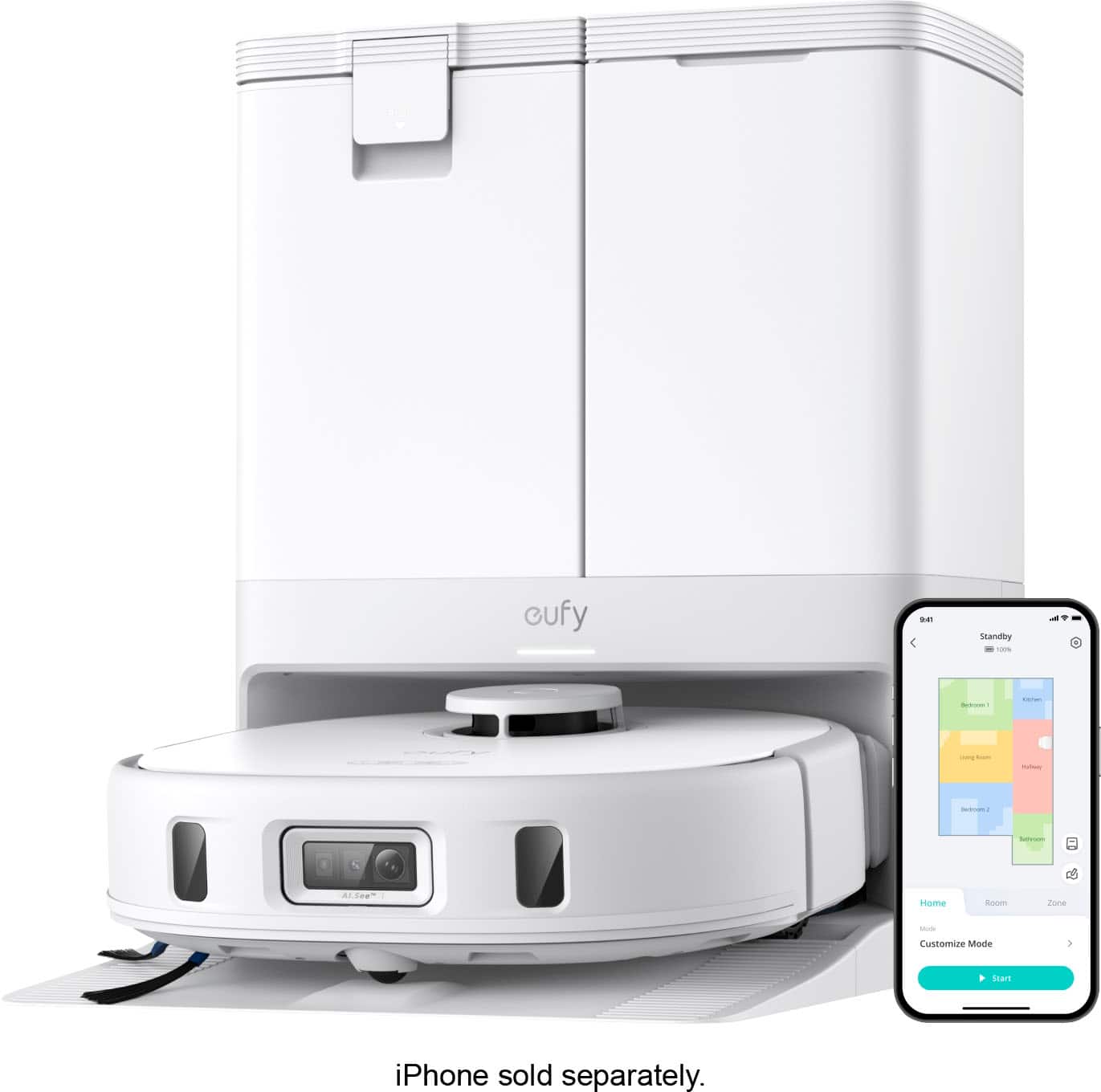 eufy - X10 Pro Omni Wi-Fi Connected Robot Vacuum & Mop with Self Washing and Self Drying Auto Empty Station - Black product…