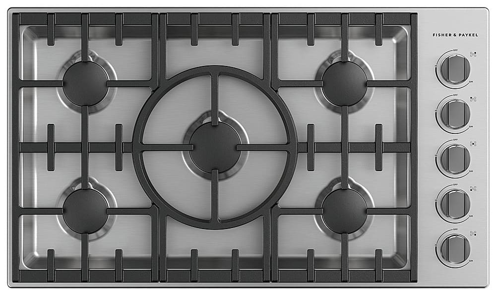 Fisher & Paykel - 36 In Professional Drop-In Gas Cooktop with Halo - Stainless Steel product image