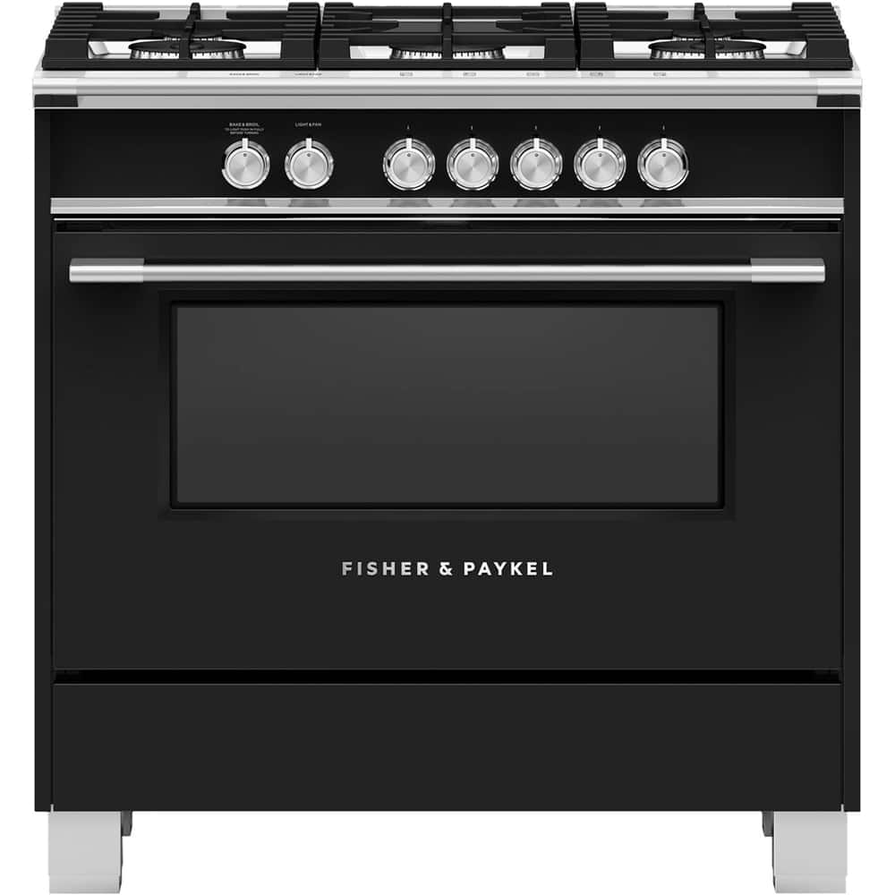 Fisher & Paykel - 4.9 Cu. Ft. Freestanding Gas Convection Range - Black product image