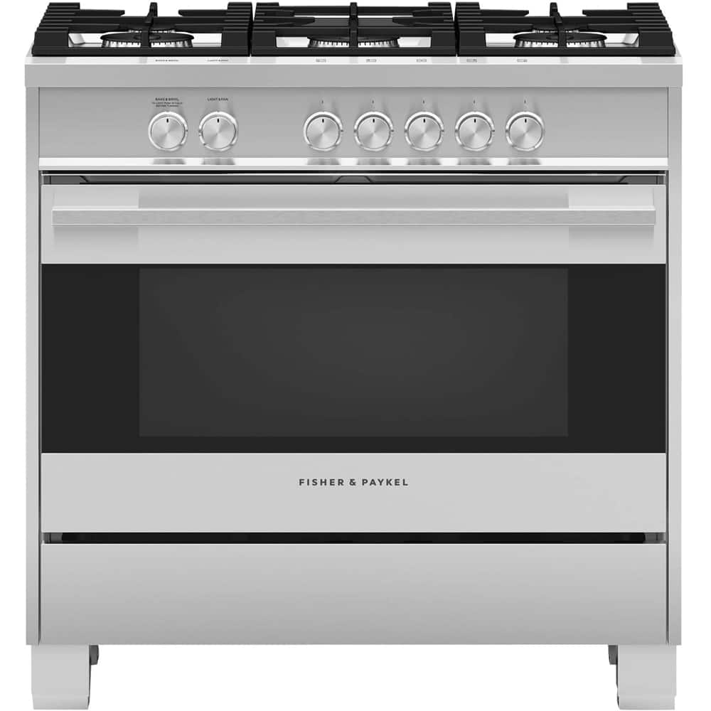 Fisher & Paykel - 4.9 Cu. Ft. Freestanding Gas Convection Range - Brushed Stainless Steel product image