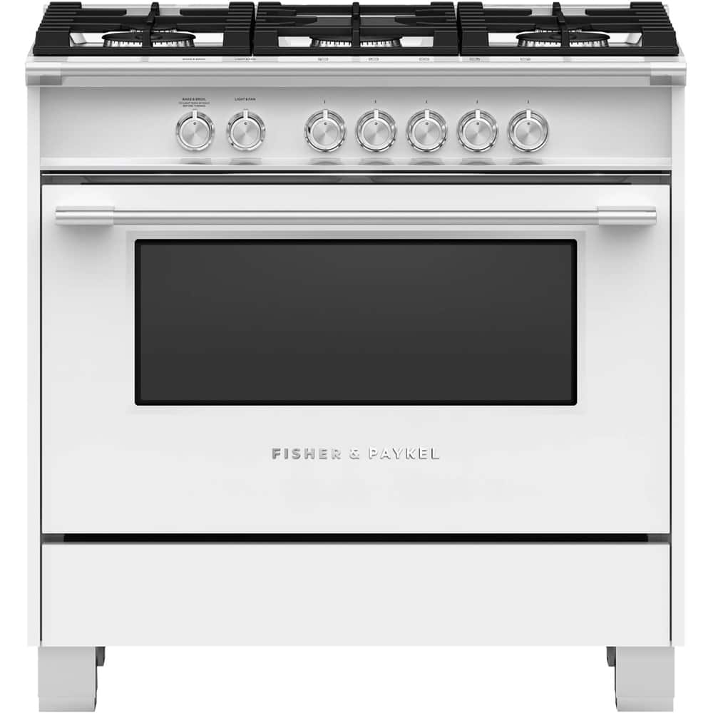 Fisher & Paykel - 4.9 Cu. Ft. Freestanding Gas Convection Range - White product image