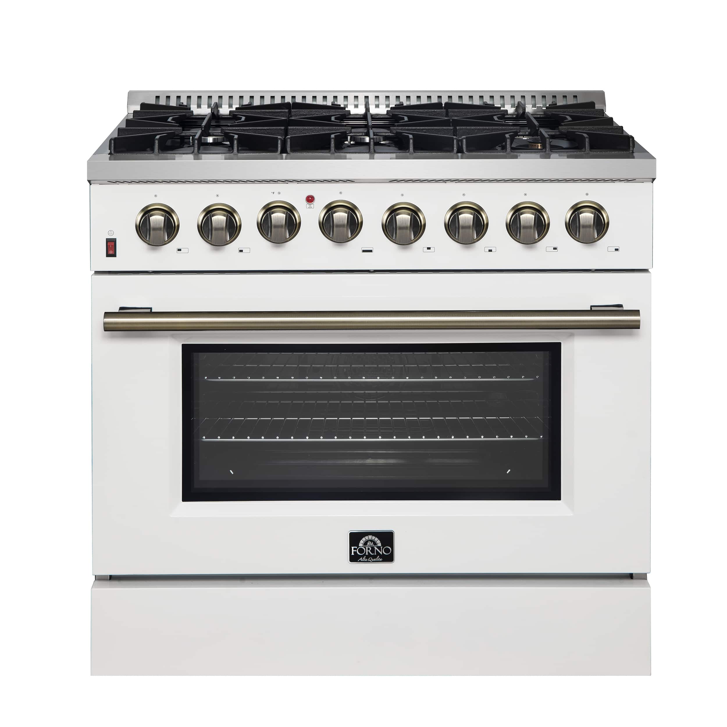 Forno Appliances - Galiano 5.36 Cu. Ft. Freestanding Dual Fuel Electric Range with Convection Oven - Black Door product image