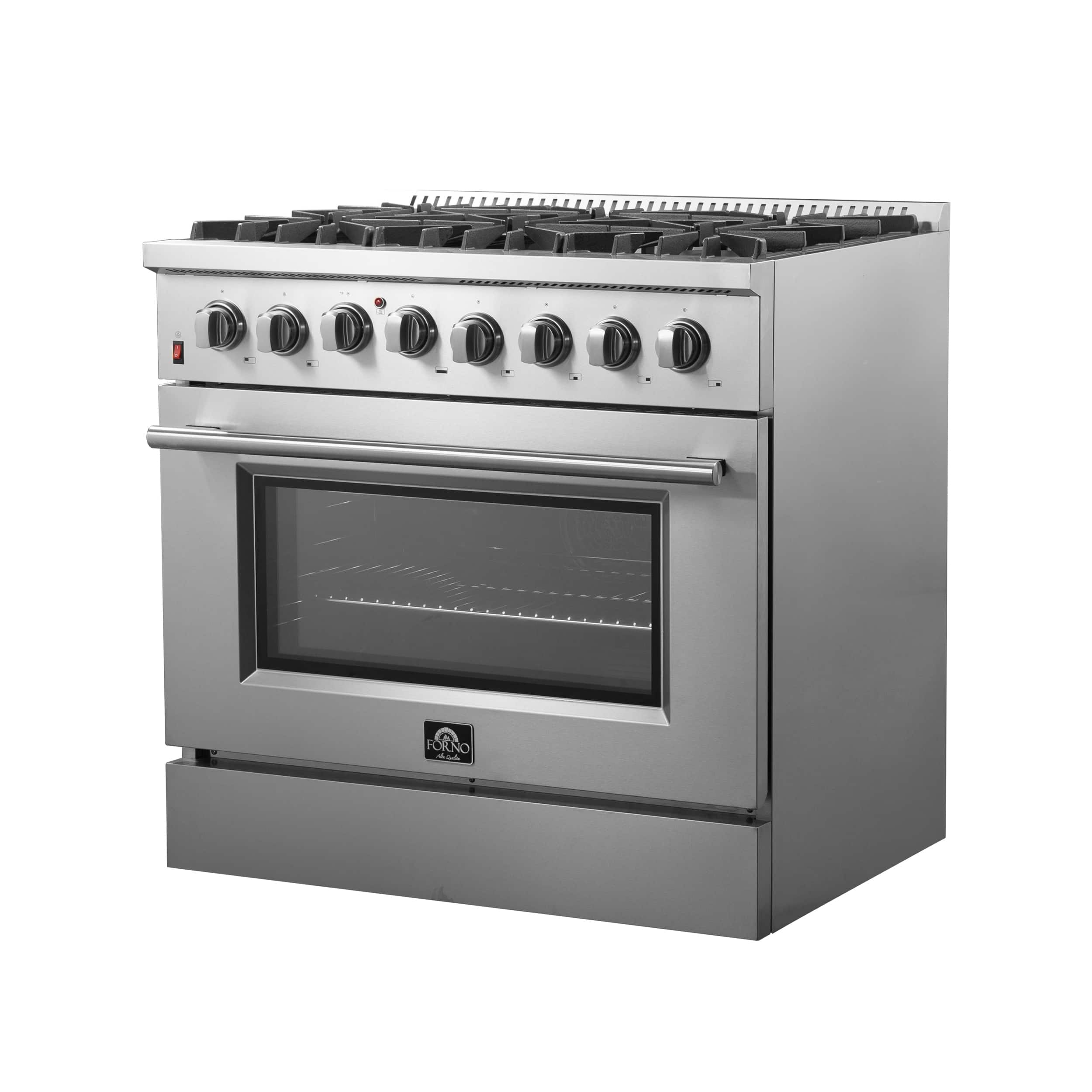 Forno Appliances - Galiano Alta Qualita 5.36 Cu. Ft. Freestanding Dual Fuel Range with Convection Oven - Silver product image