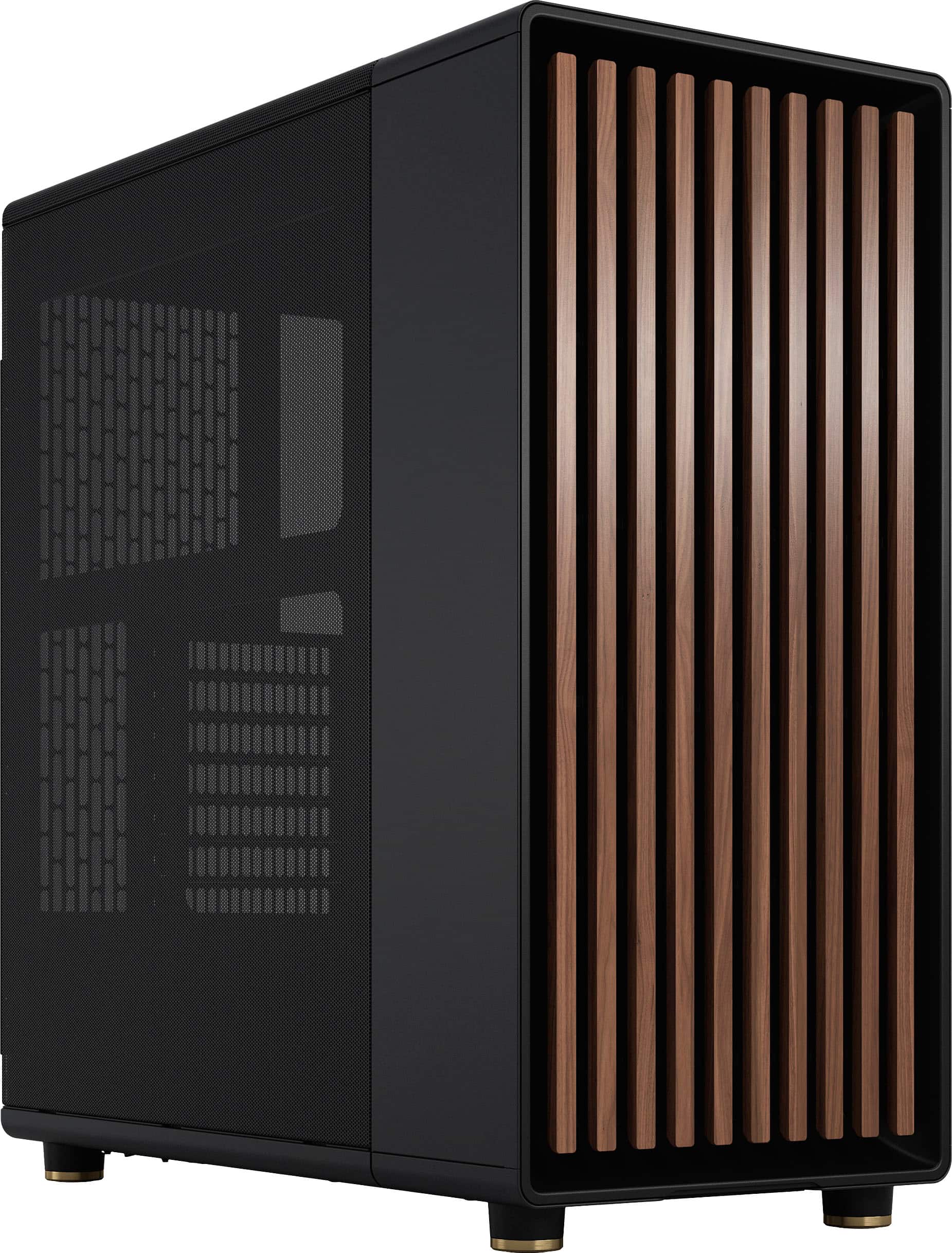 Fractal Design - North Charcoal Black with Walnut Front and Mesh Side Panel Mid-Tower PC Case - Black product image
