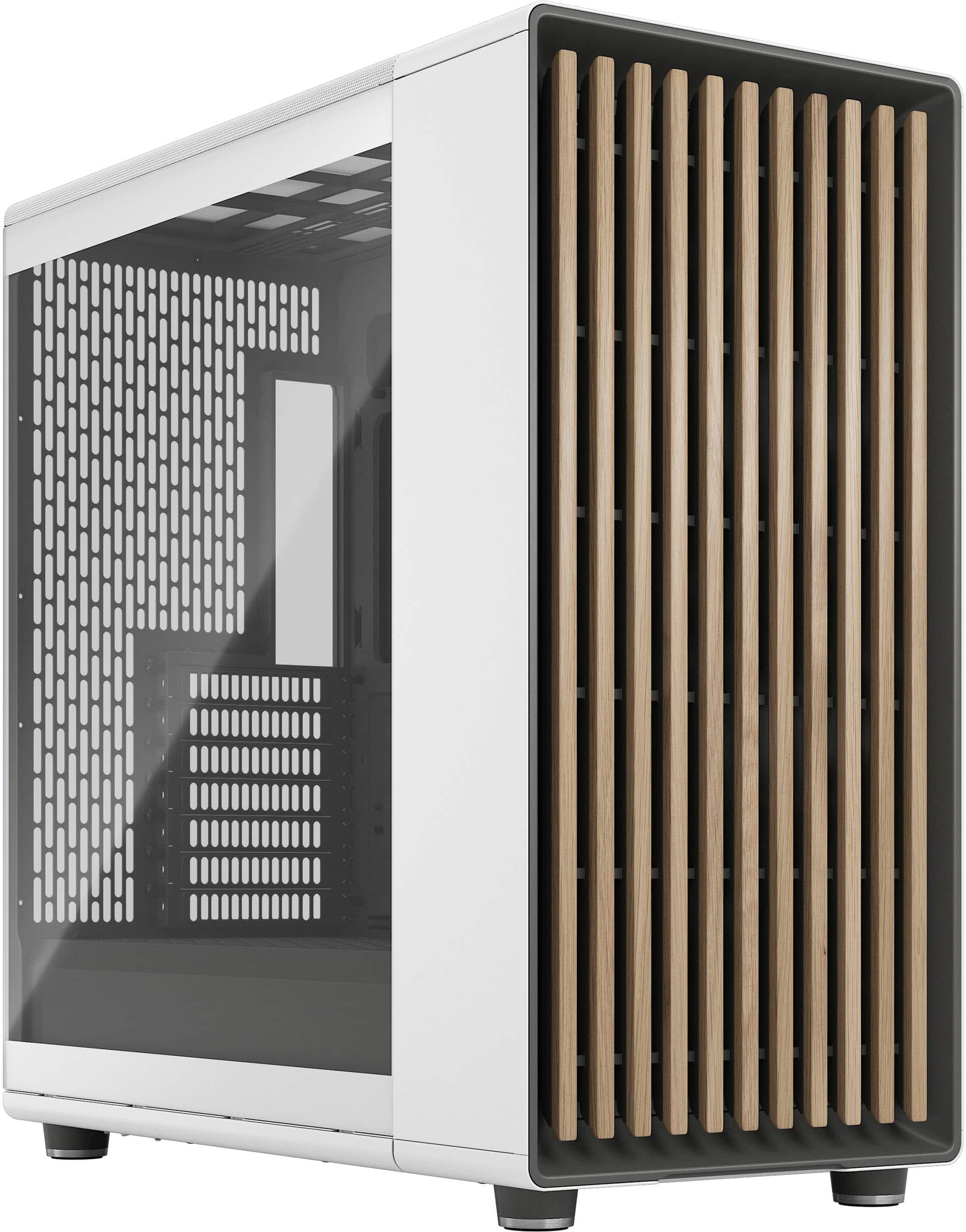 Fractal Design - North XL Chalk White Chassis with Oak Front and Clear TG Side Panel Mid-Tower PC Case - White product image