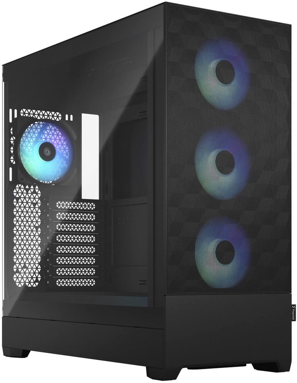 Fractal Design - Pop XL Air EATX, ATX, microATX, Mini-ITX RGB Black Chassis Tempered Glass Clear Tint Mid Tower PC Case - Bl…