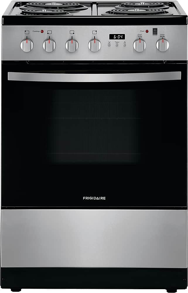 Frigidaire - 1.9 Cu. Ft. Freestanding Electric Range with Hidden Bake Element - Stainless Steel product image