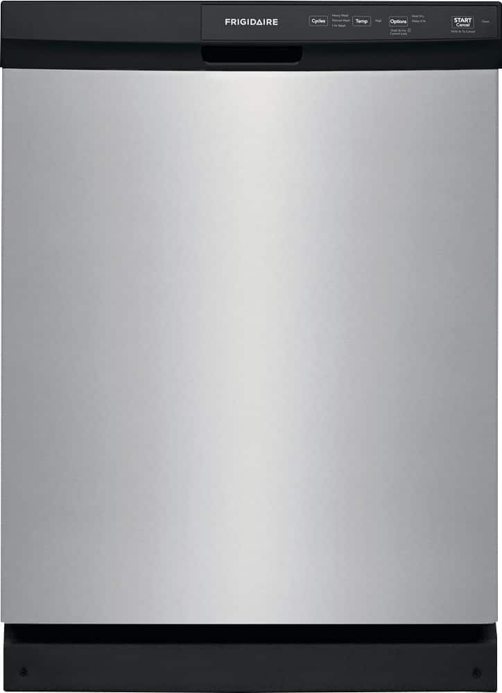 Frigidaire - 24" Front Control Built-In Dishwasher with 3-Cycles, 55 dBA - Stainless Steel product image
