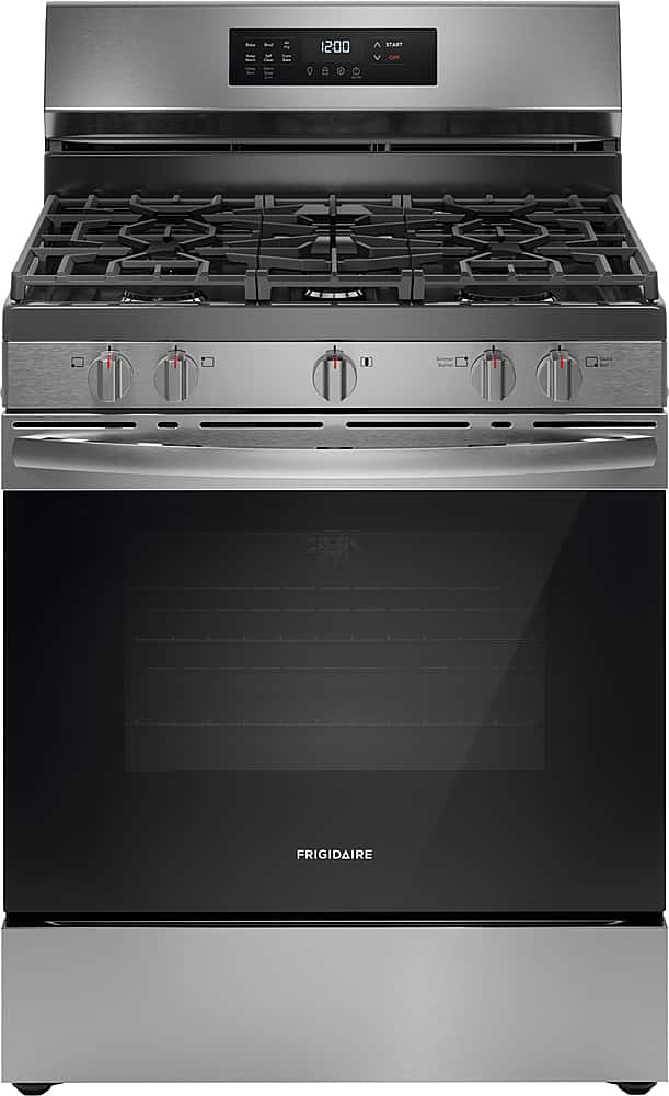 Frigidaire - 5.1 Cu. Ft. Freestanding Gas Range with Air Fry - Stainless Steel product image